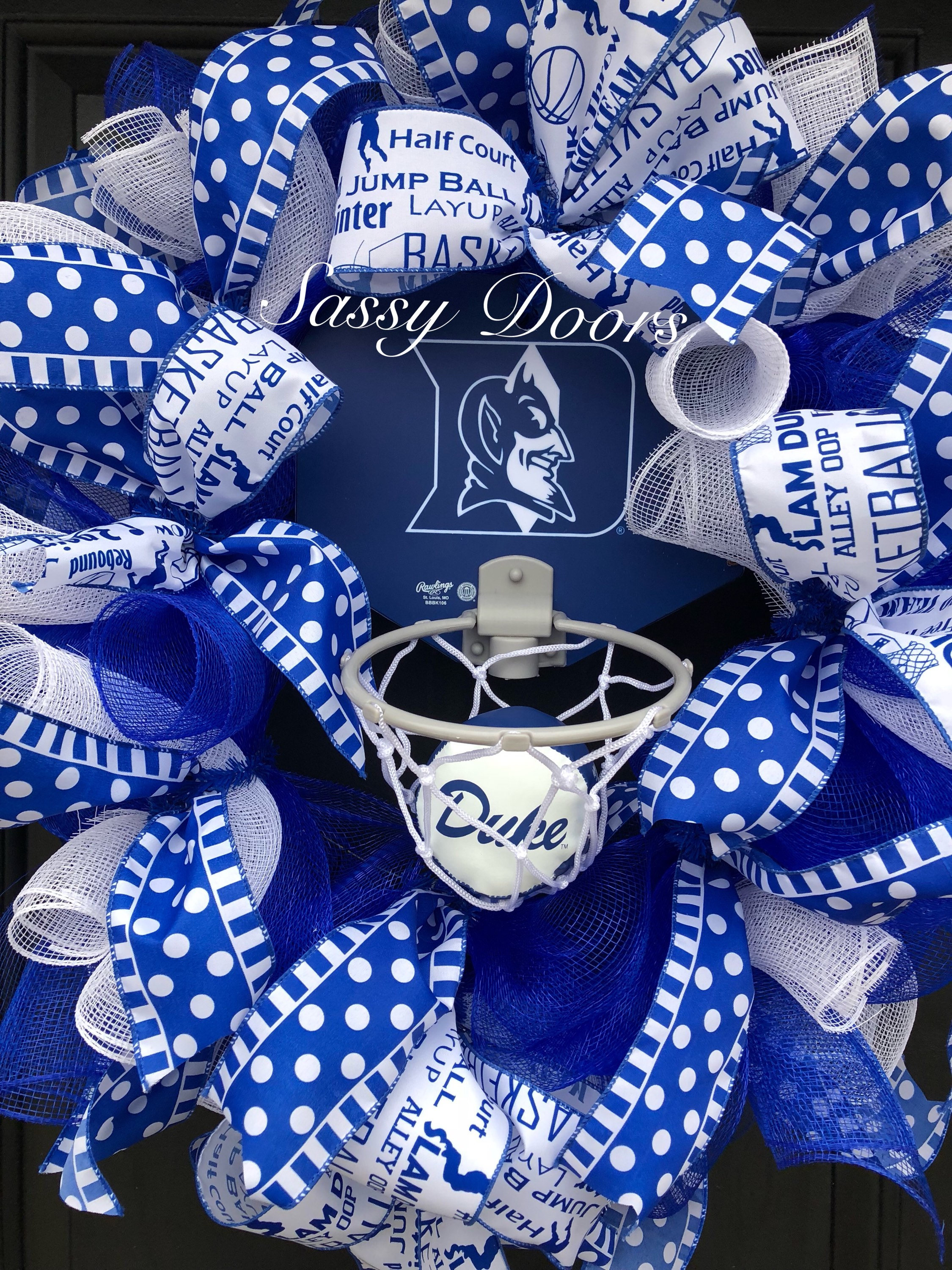 Free Shipping, College wreaths,Sports Wreath, Basketball Wreath