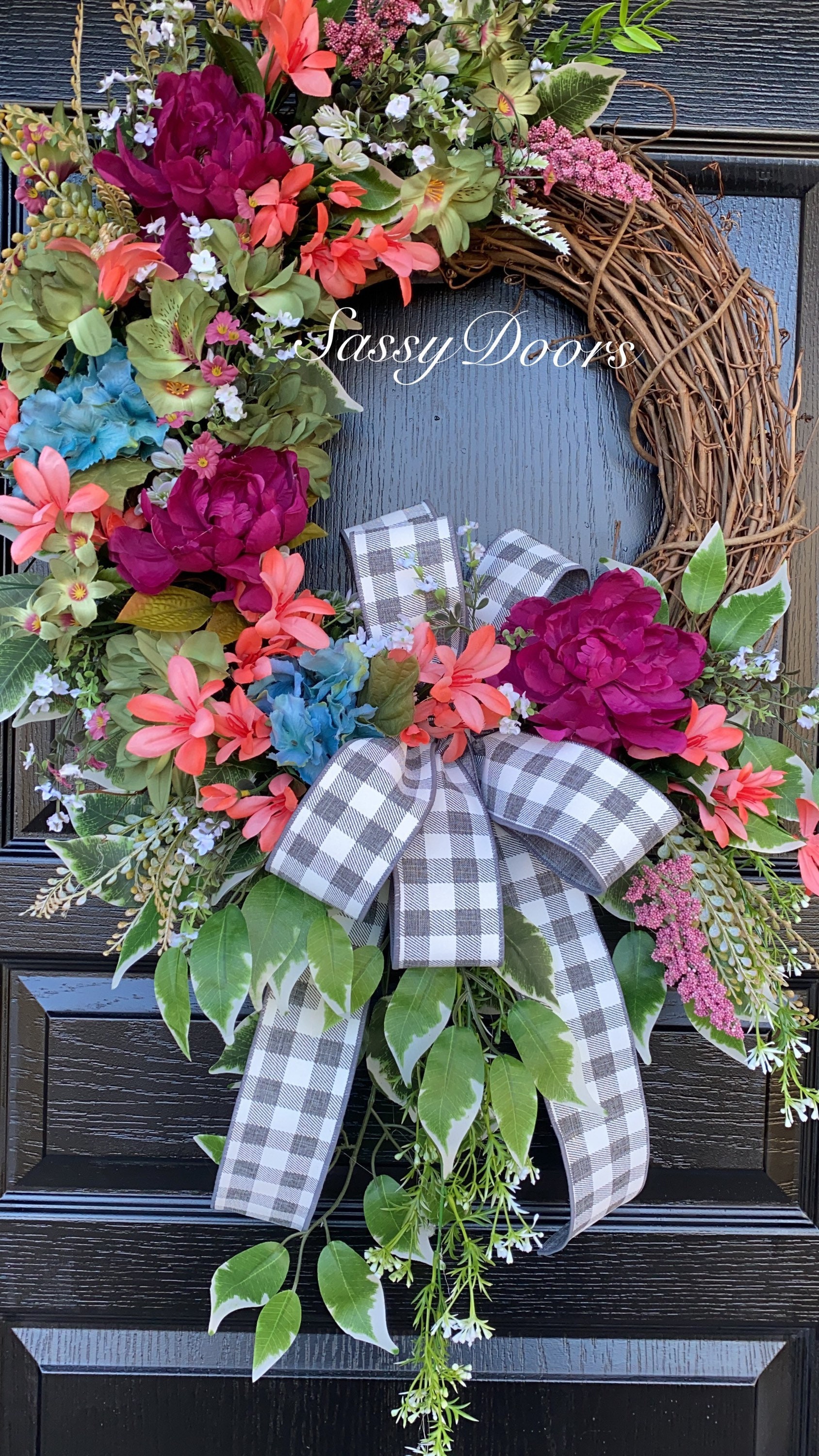 Spring And Summer Wreaths Door Wreath Peonies Wreath Wreath For spring-and-summer-wreaths-door-wreath-peonies-wreath-wreath-for