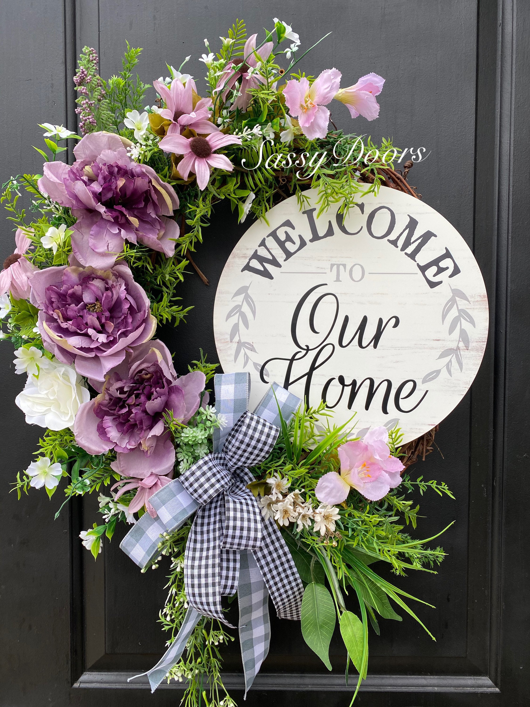 Spring and Summer Wreaths, Mother's Day Gift, Wreath, Peonies Wreath