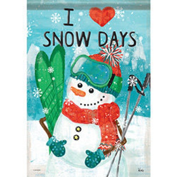 Large Snowman House Flag, Winter Flag, Double Sided House Flag, Whimsical Flag, Winter House Flag