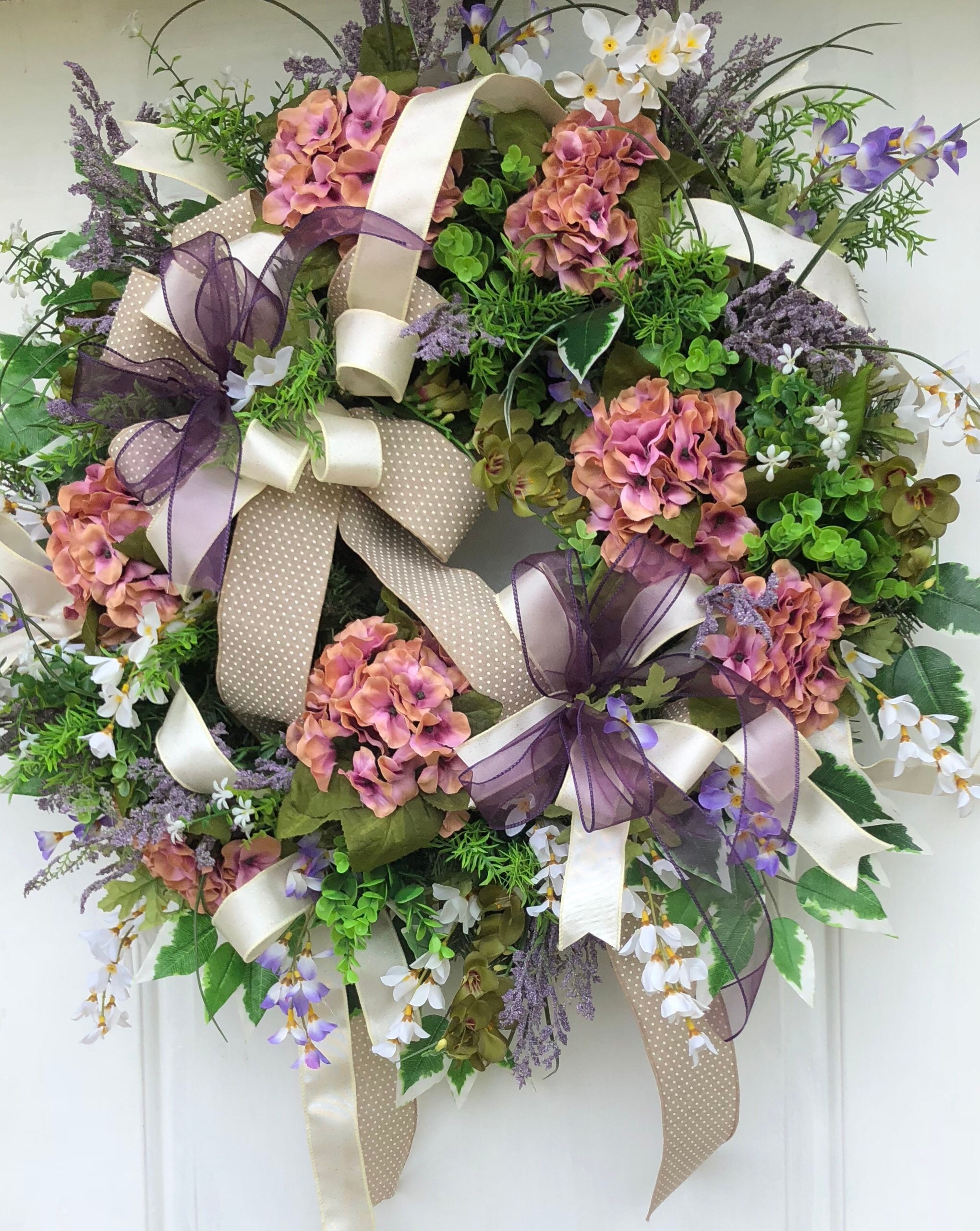 Pink Hydrangea Wreath Sassy Doors Wreath Everyday Wreath Front Door pink-hydrangea-wreath-sassy-doors-wreath-everyday-wreath-front-door