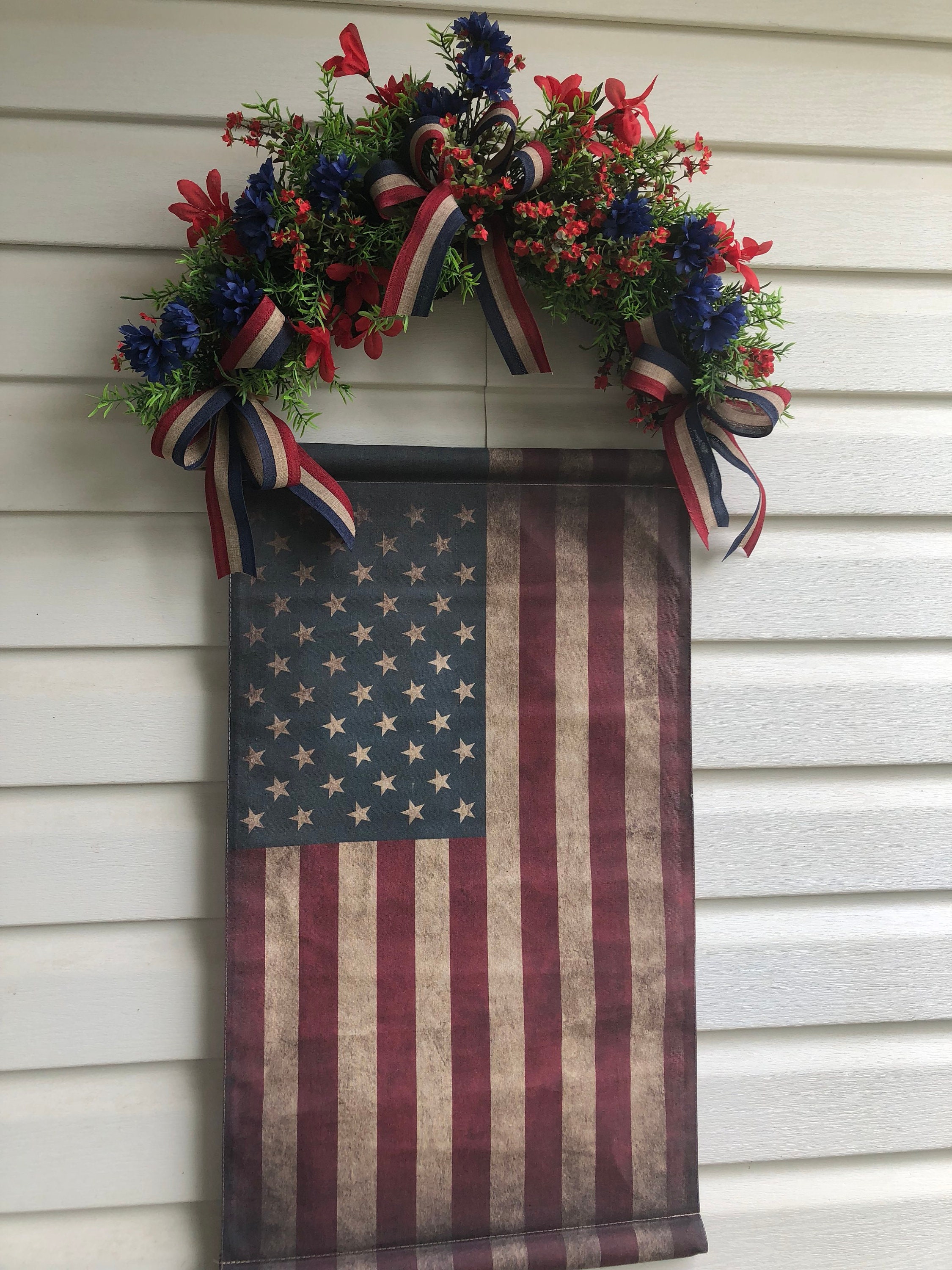 Americana Wreath, Patriotic Wreath, July 4th Wreath,Memorial Day wreath