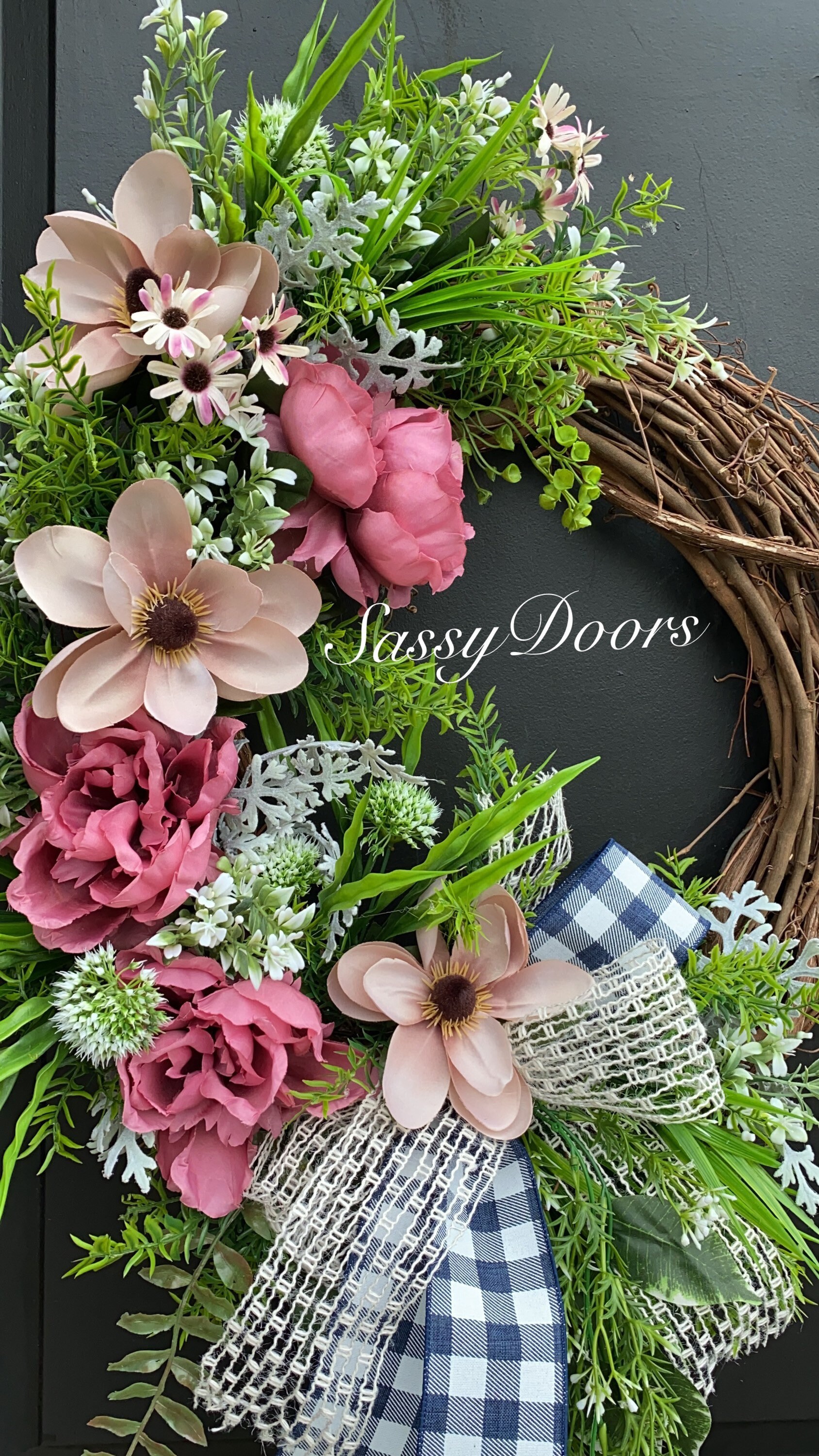 Spring And Summer Wreath, Welcome Wreath-Summer Door Wreath-Sassy Doors ...