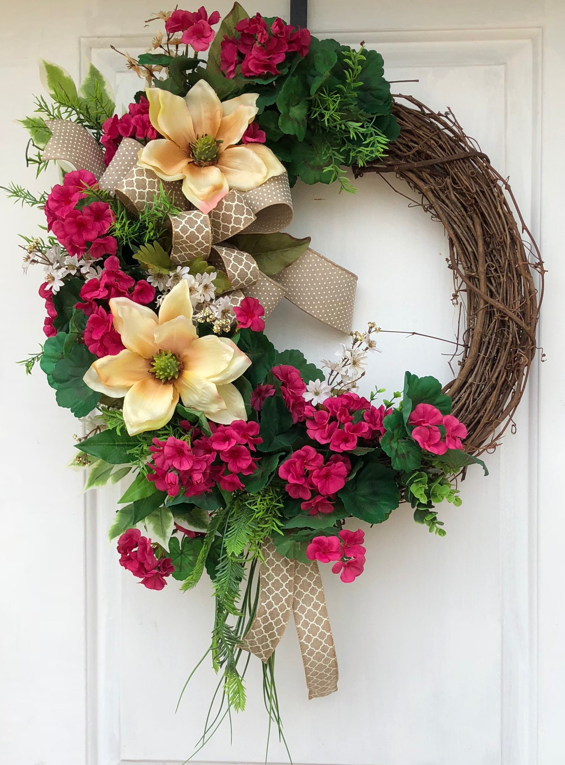 Monogram Wreath- Everyday Wreath-Grapevine Wreath-Wreath For Front Door