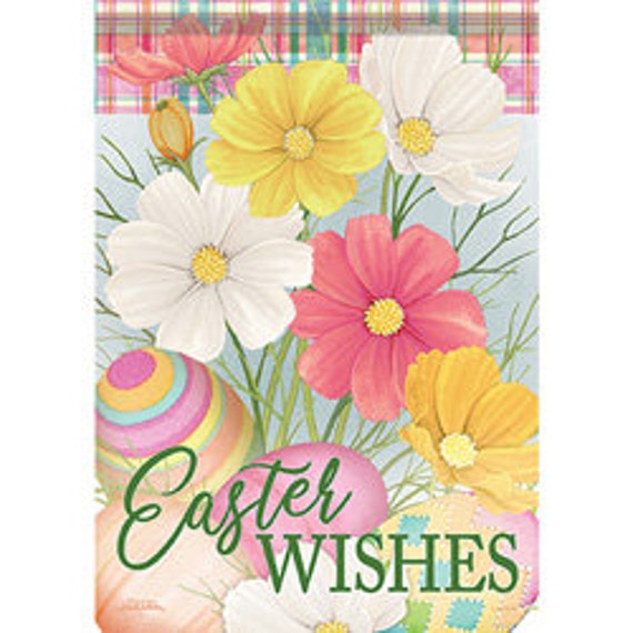 Pretty Pastel Easter Flag, Spring Flag,  Double Sided Flag, House Flag, Easter Large House Flag, Double Sided