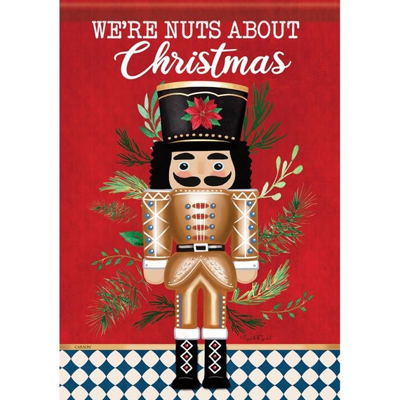 Christmas Nutcracker Garden Flag Christmas Garden Flag- Christmas Double Sided  Small Garden Flag-