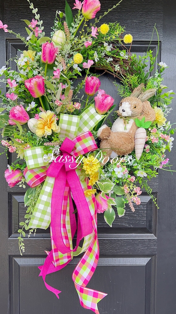 Easter Wreath, Easter Bunny Wreath, Spring Wreath, Easter Door Decor, SassyDoors Wreath