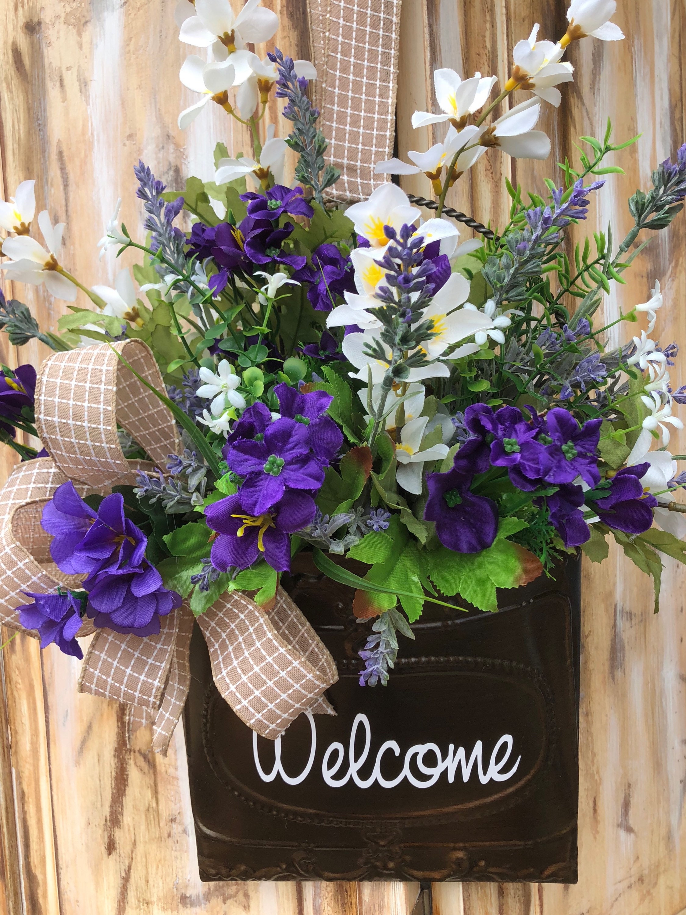 Wall Basket- Door Hanger- Summer Wall Pocket, Summer Wall Basket