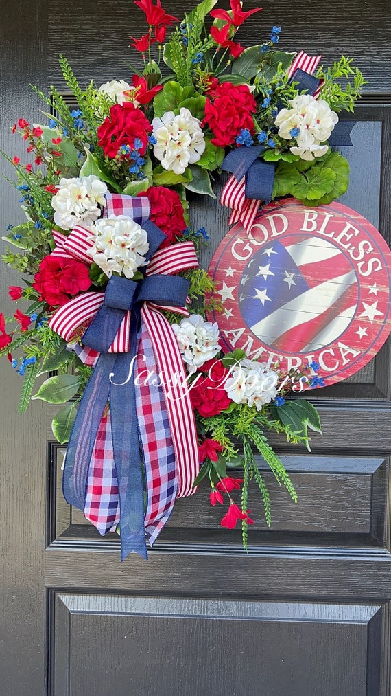 Patriotic Wreath,  Military Wreath , Memorial Day Wreath, July 4th Wreath, Americana Wreath, American Pride Wreath, Veterans Day Wreath,