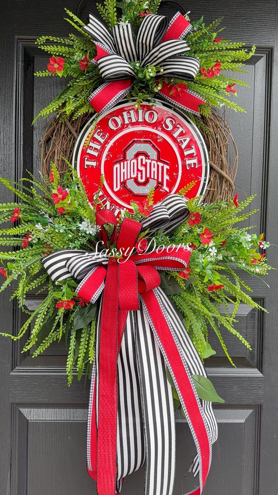 Sports Wreaths, University, Buckeye Wreath, Ohio Alumni College Wreath, University Wreath , Collegiate Wreath
