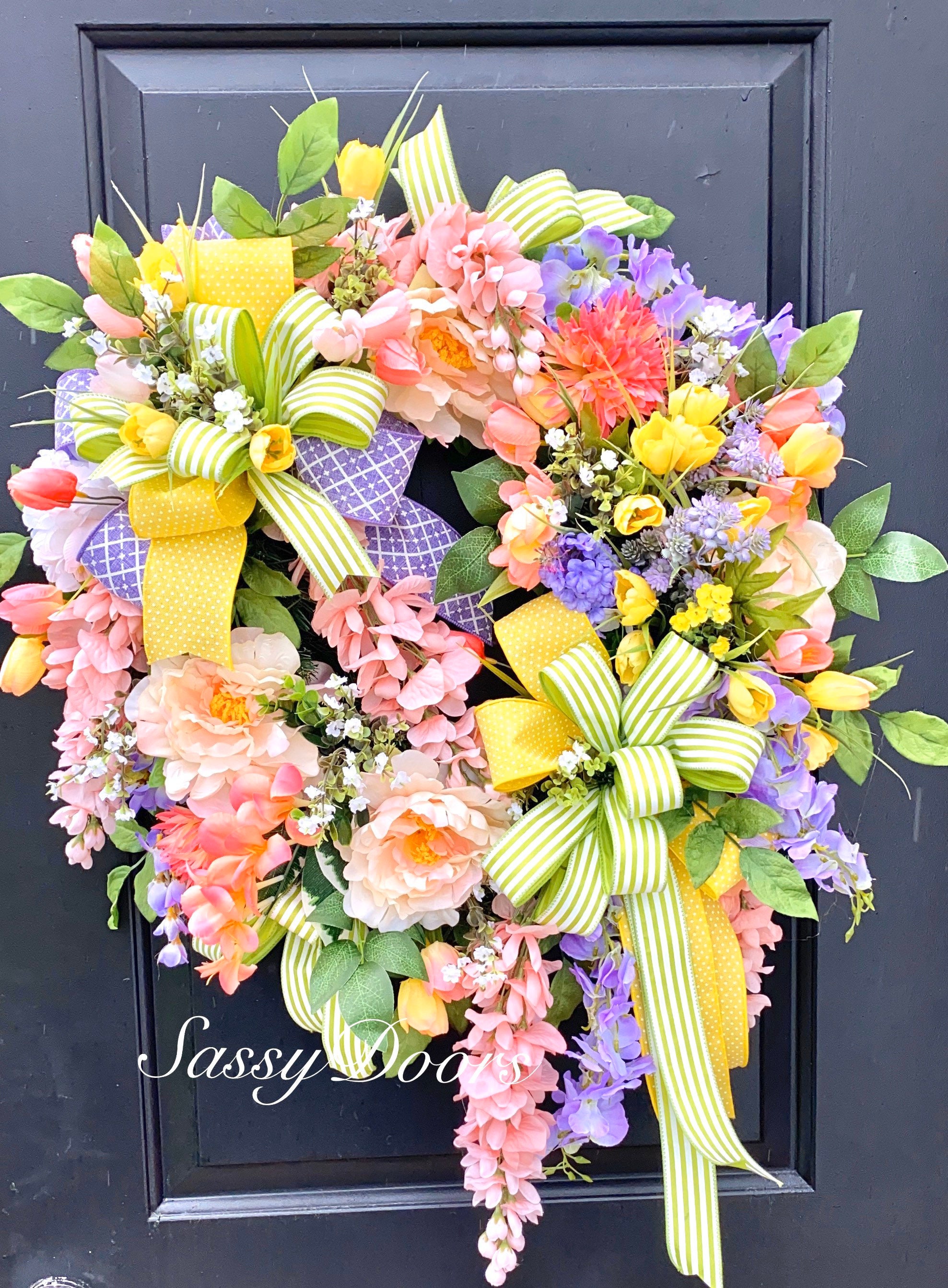 Spring Wreath Mother s Day Wreath Sassy Doors Wreath Spring Front cozy-white-christmas-wallpapers-wallpaper-cave