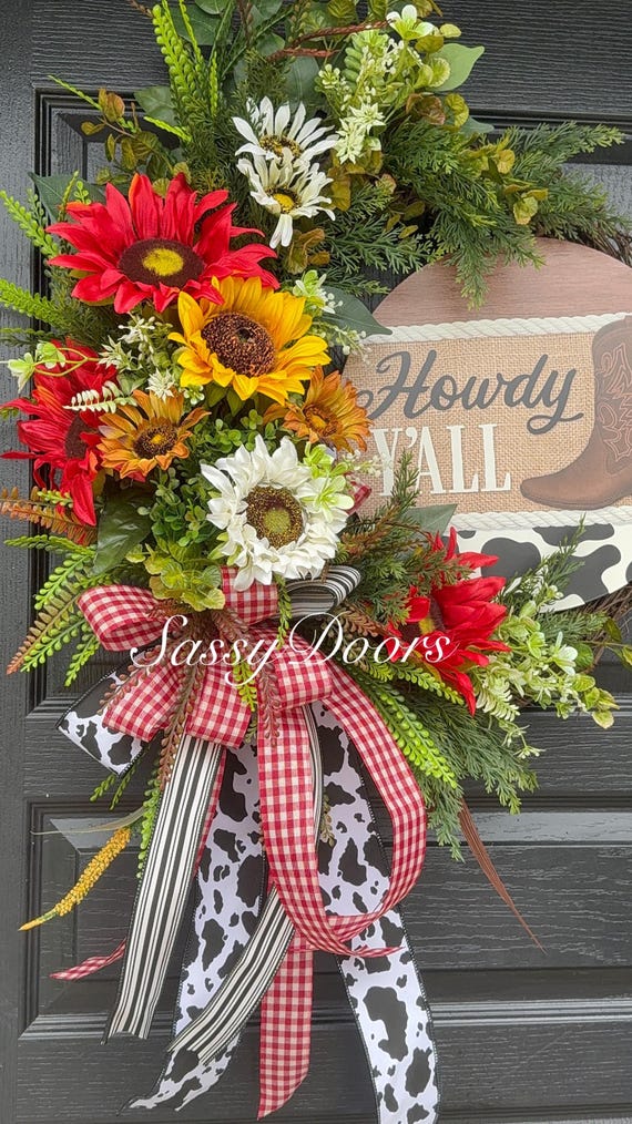 Everyday Boots Wreath, Western Wreath, Cowboy Boots Wreath, Country Wreath, Sassy Doors Wreath