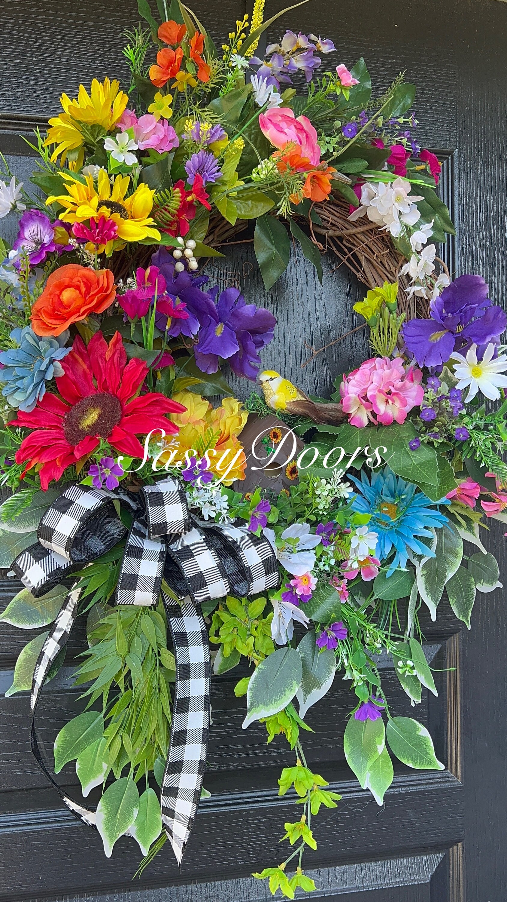 Spring And Summer Wreath, Everyday Wreath, Grapevine Wreath, Wreath ...