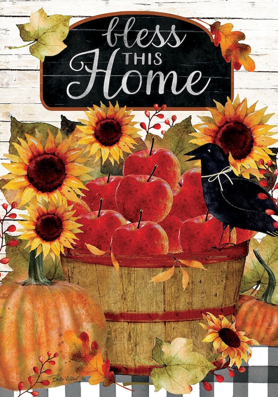 Last One! Fall Apple House Flag, Double Sided Flag, Fall Pumpkin Flag, Farmhouse  Flag, House Flag,