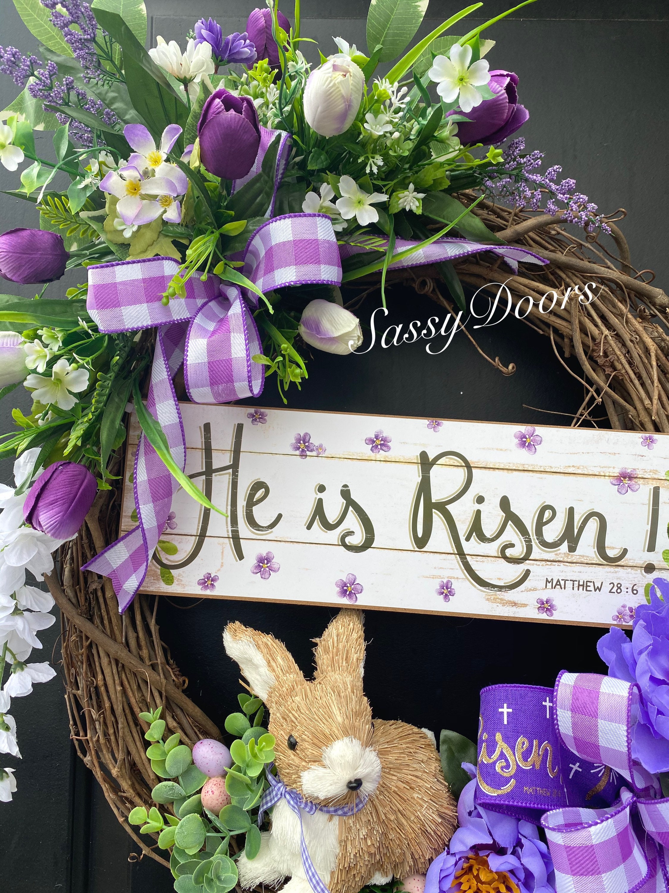 Easter Wreaths, Easter Religious Wreaths, Spring Wreaths For Front Door
