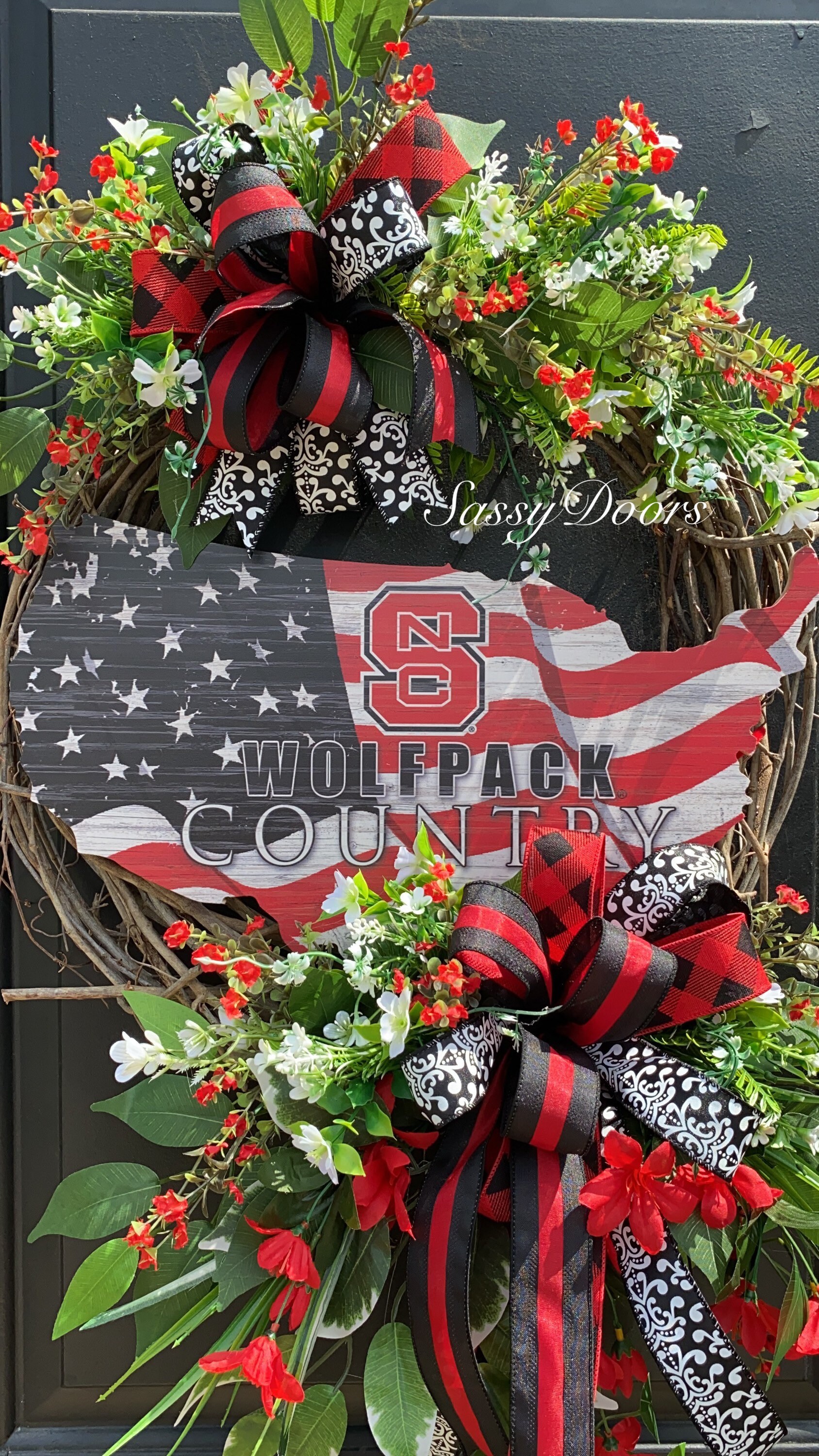 NC State Sports Wreath- Wolfpack College Wreath- NC State -College ...