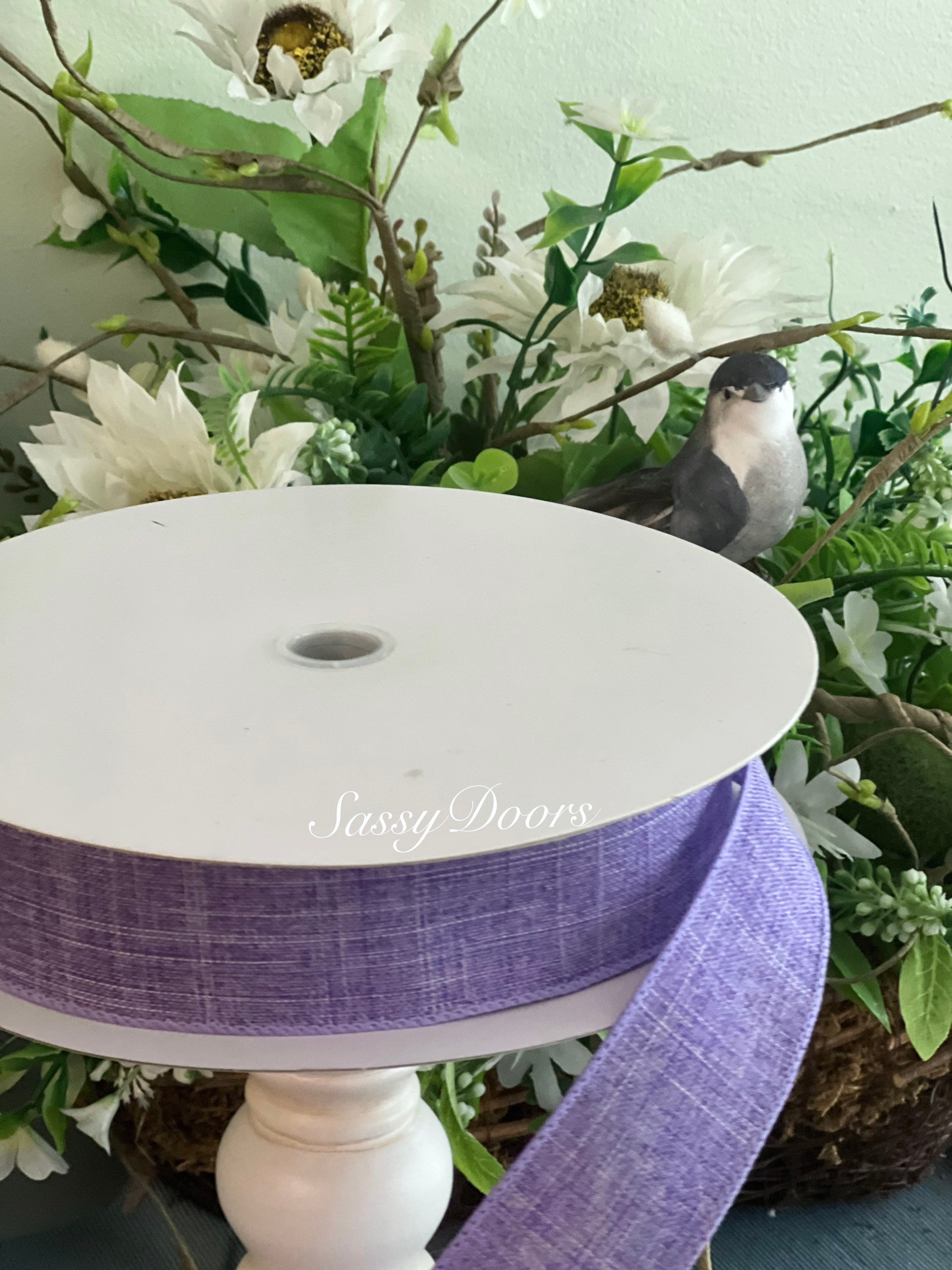 Periwinkle Purple Ribbon, Periwinkle Wired Ribbon, 1.5 inch Ribbon, 10