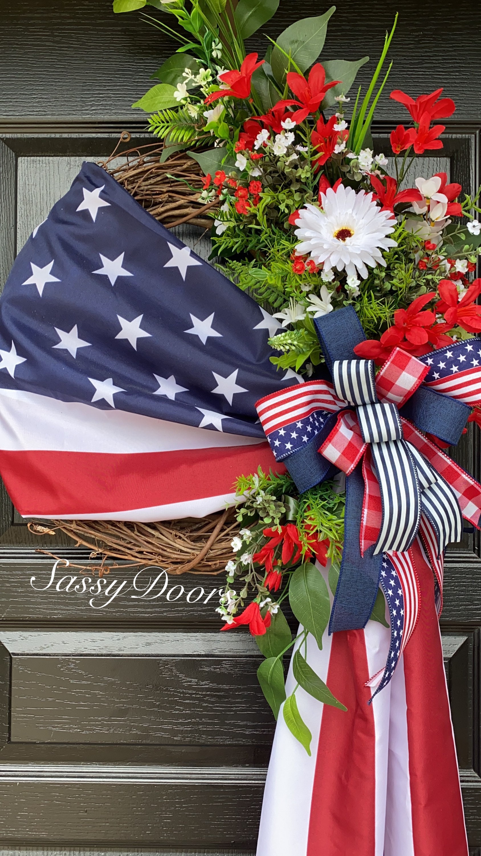 Flag Wreath, American Flag Wreath, Patriotic Wreath, Summer Wreath