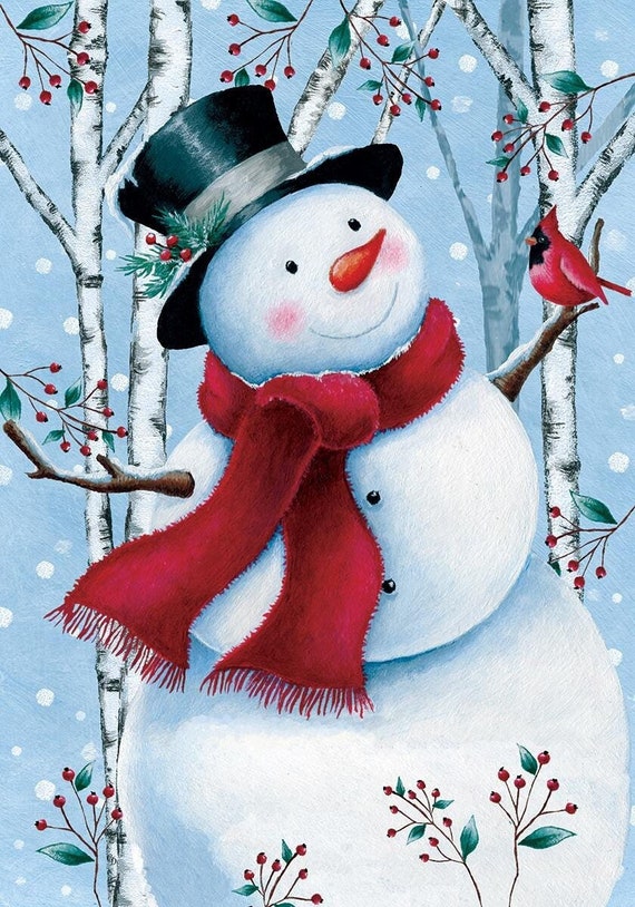 Last One! Winter Snowman, Snowman  House Flag, Winter Large  Flag, Snowman  Flag, Double Sided Flag