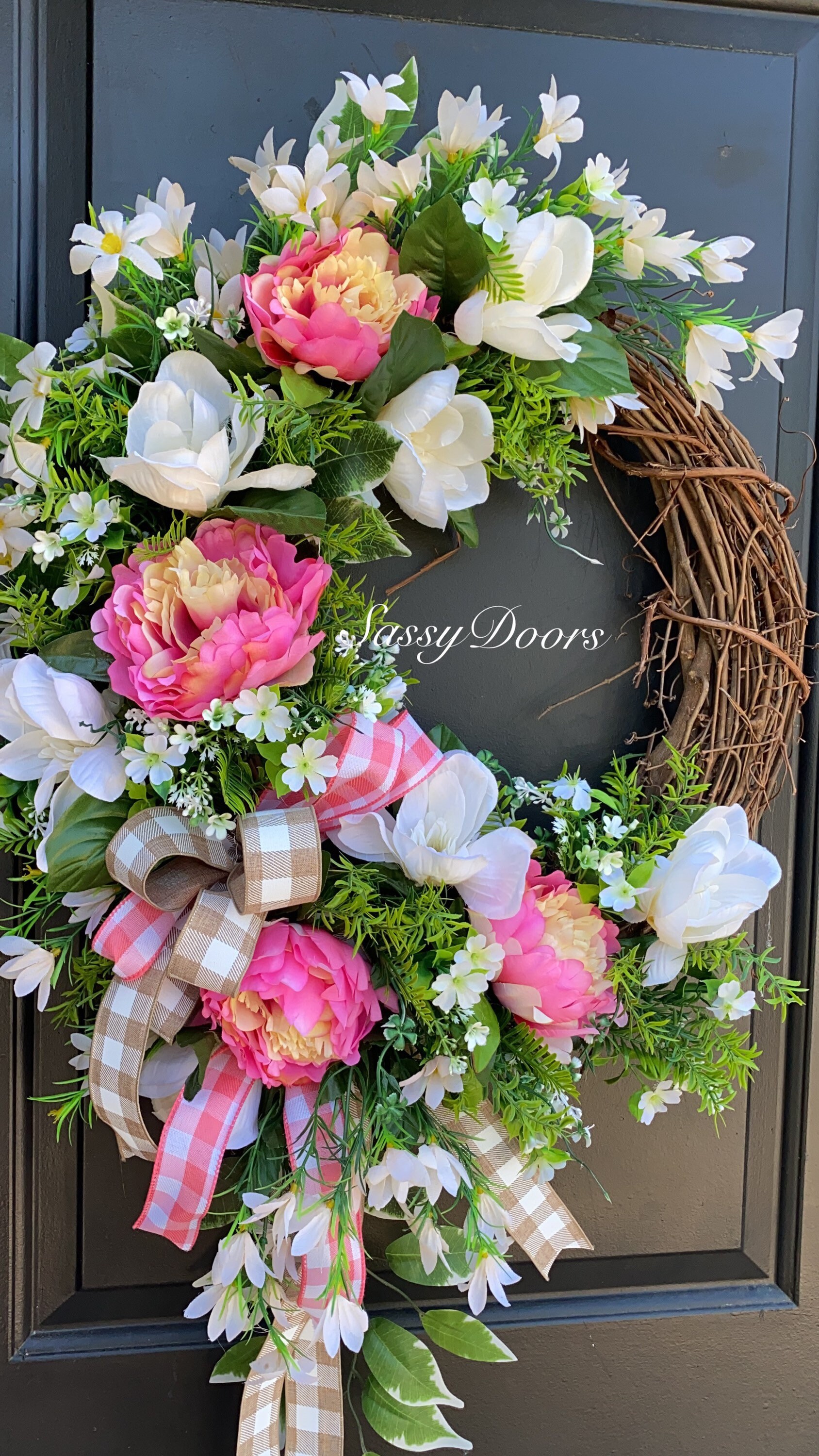 Magnolia Summer Wreath, Southern Front Door Wreath