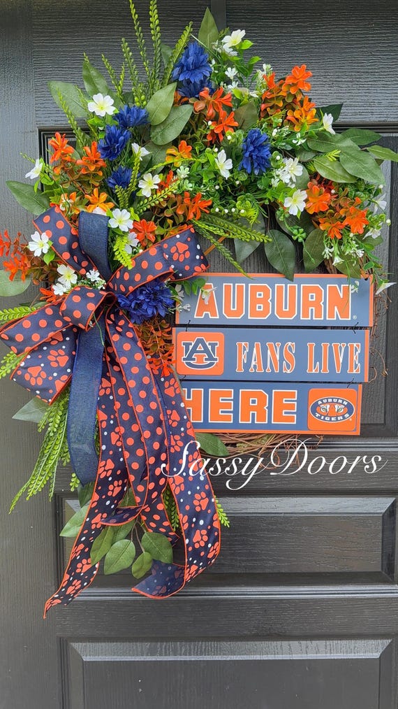 Auburn University, Auburn Tigers, UA Wreath, College Wreath, Auburn University,Collegiate Wreath, SassyDoors Wreath