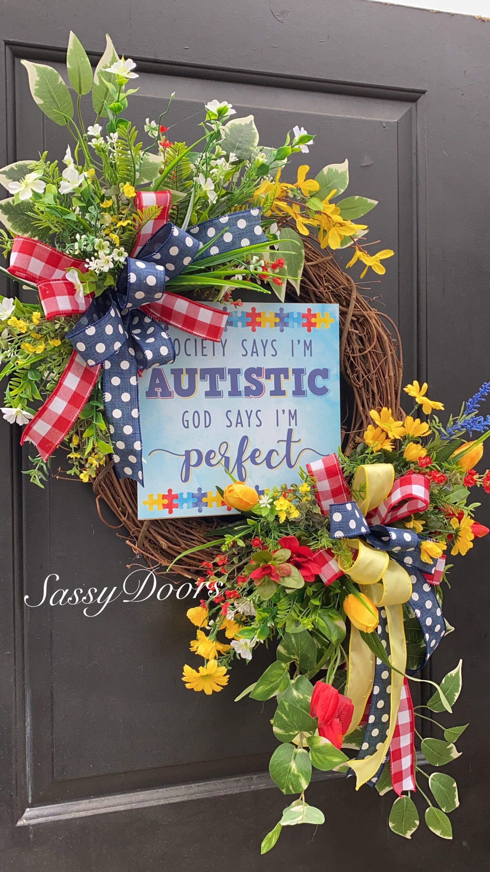 AutismAutism AwarenessAutismWreathAutismGiftAwarness Wreath