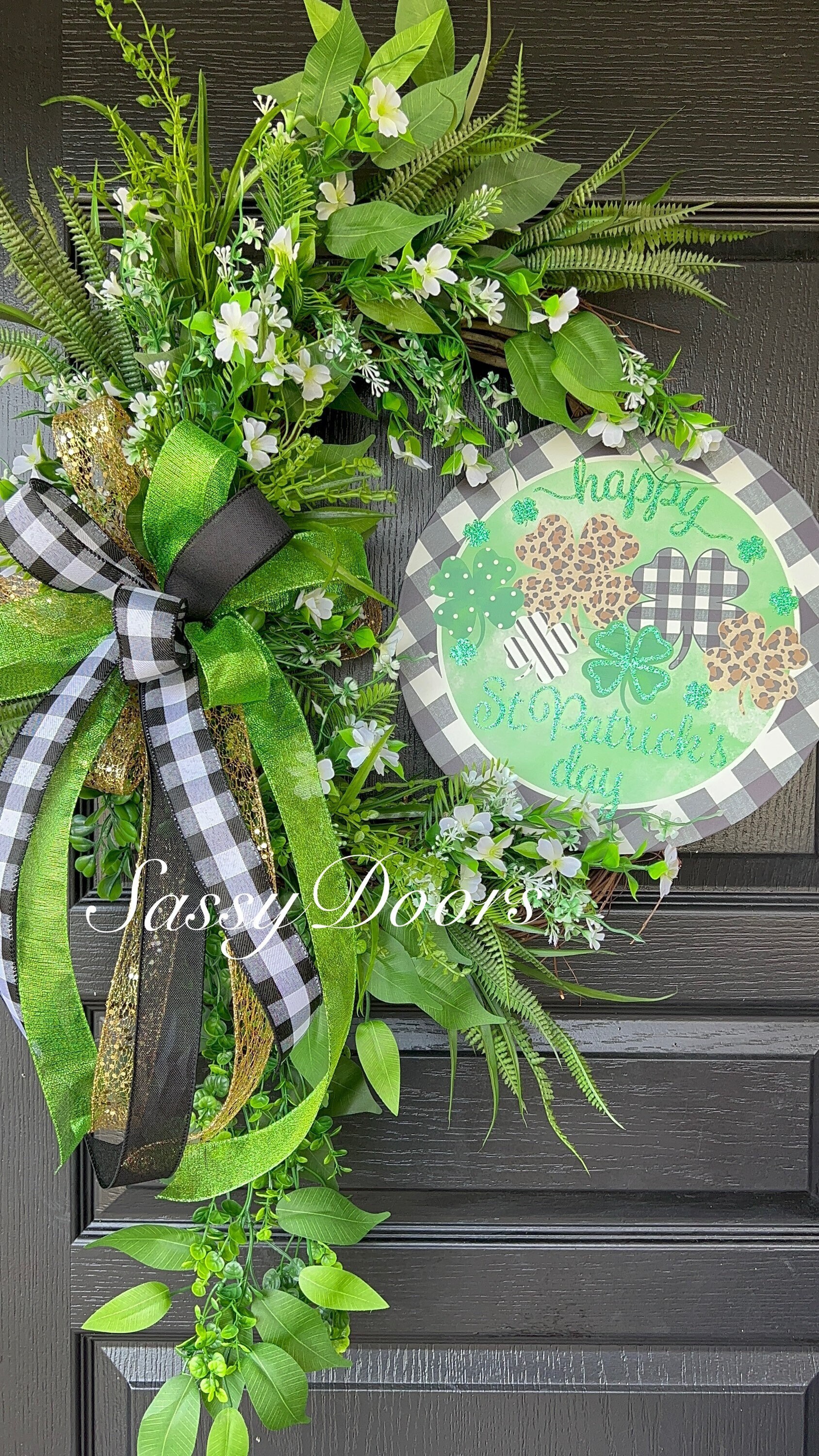 St.Patrick’s Day Wreath, Lucky Irish Wreath, Clover Wreaths, Shamrock