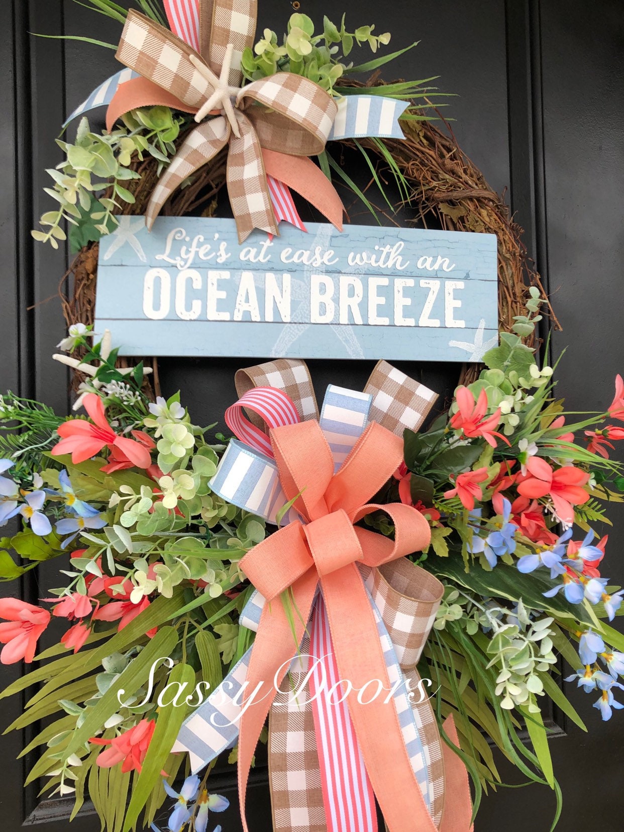 Summer Wreath Beach Wreath Welcome Wreath Summer Front