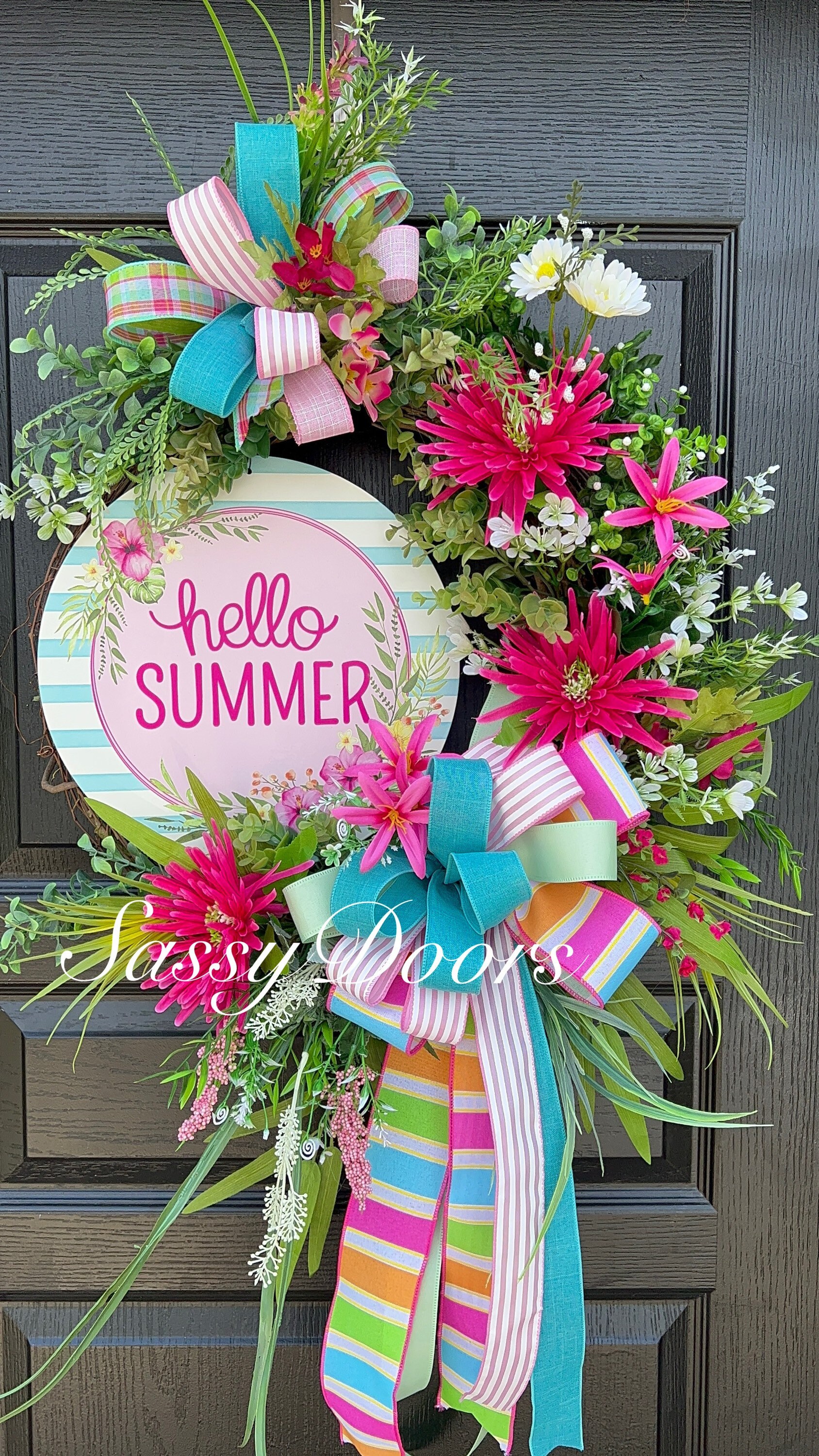 Summer Wreath, Coastal Summer Wreath, Beach Door Wreath, Sassy Doors
