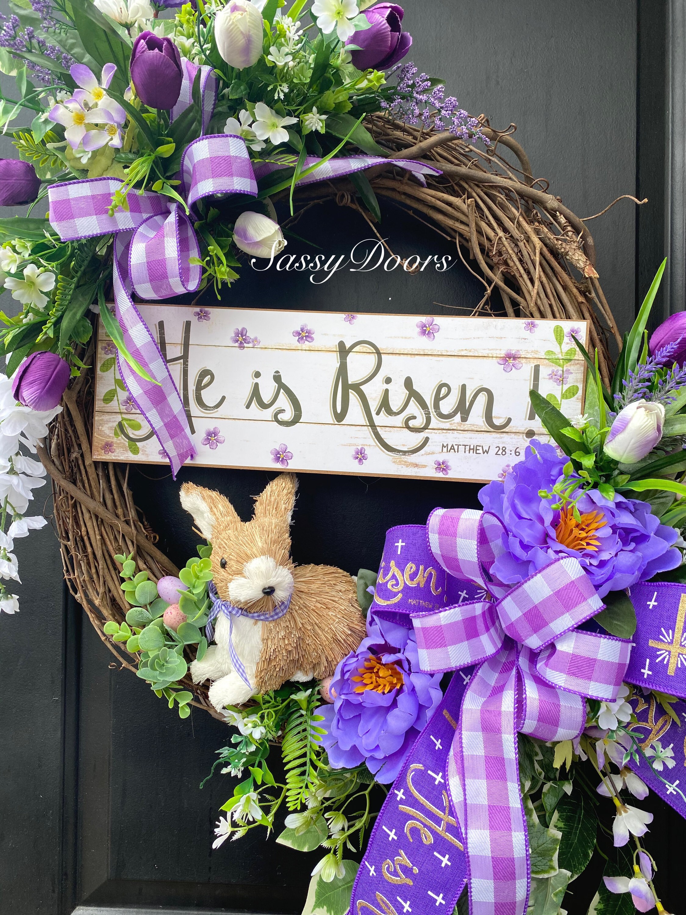 Easter Wreaths, Easter Religious Wreaths, Spring Wreaths For Front Door