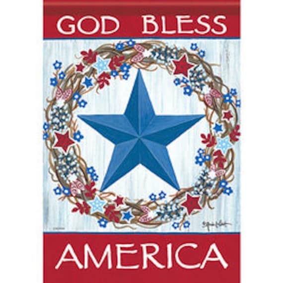 God Bless America Flag, Double Sided Flag, Patriotic Garden Flag-  Patriotic Flag-