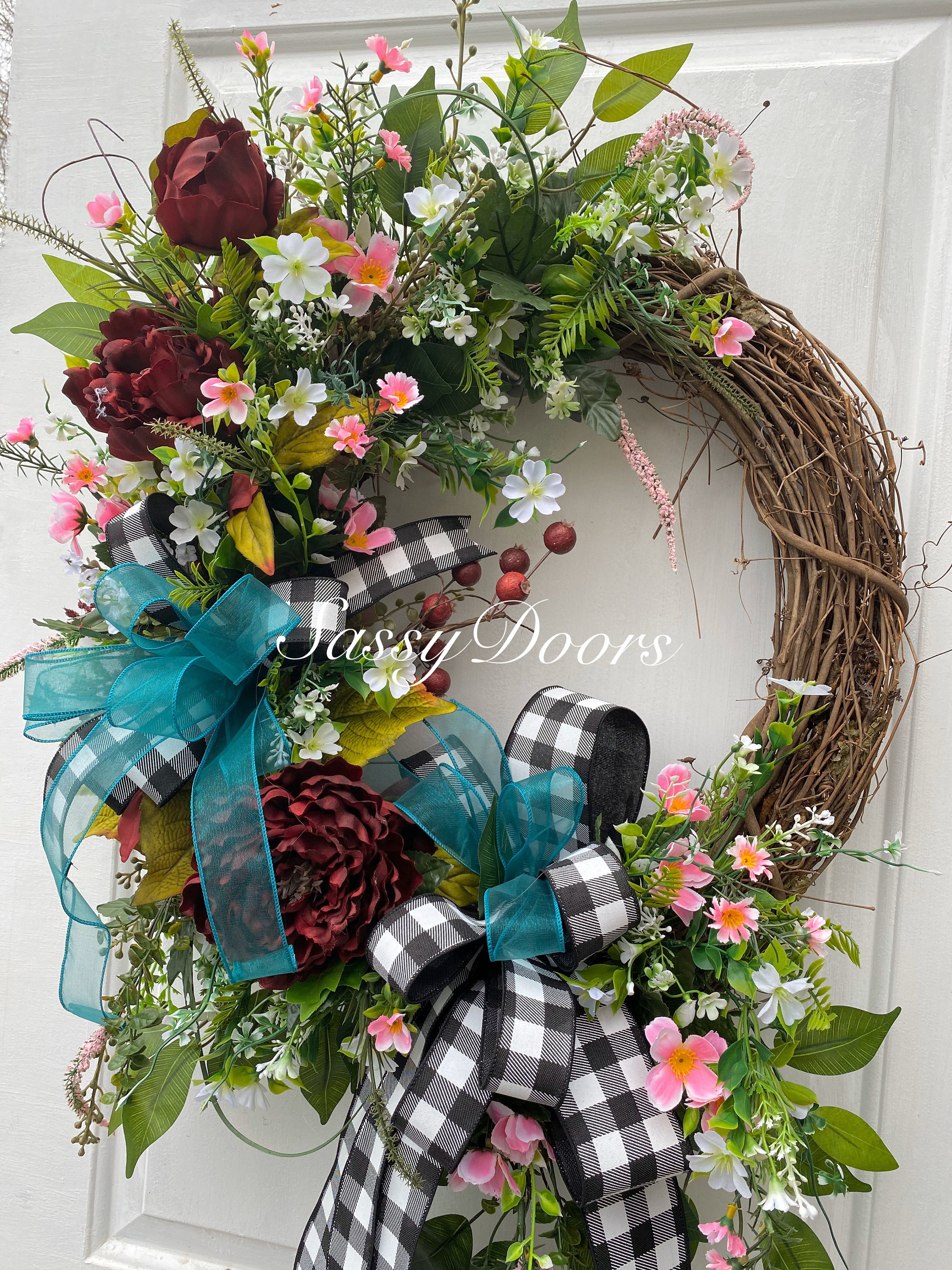 Everyday Wreath, Grapevine Wreath, Front Door Wreath, Sassy Doors Wreath