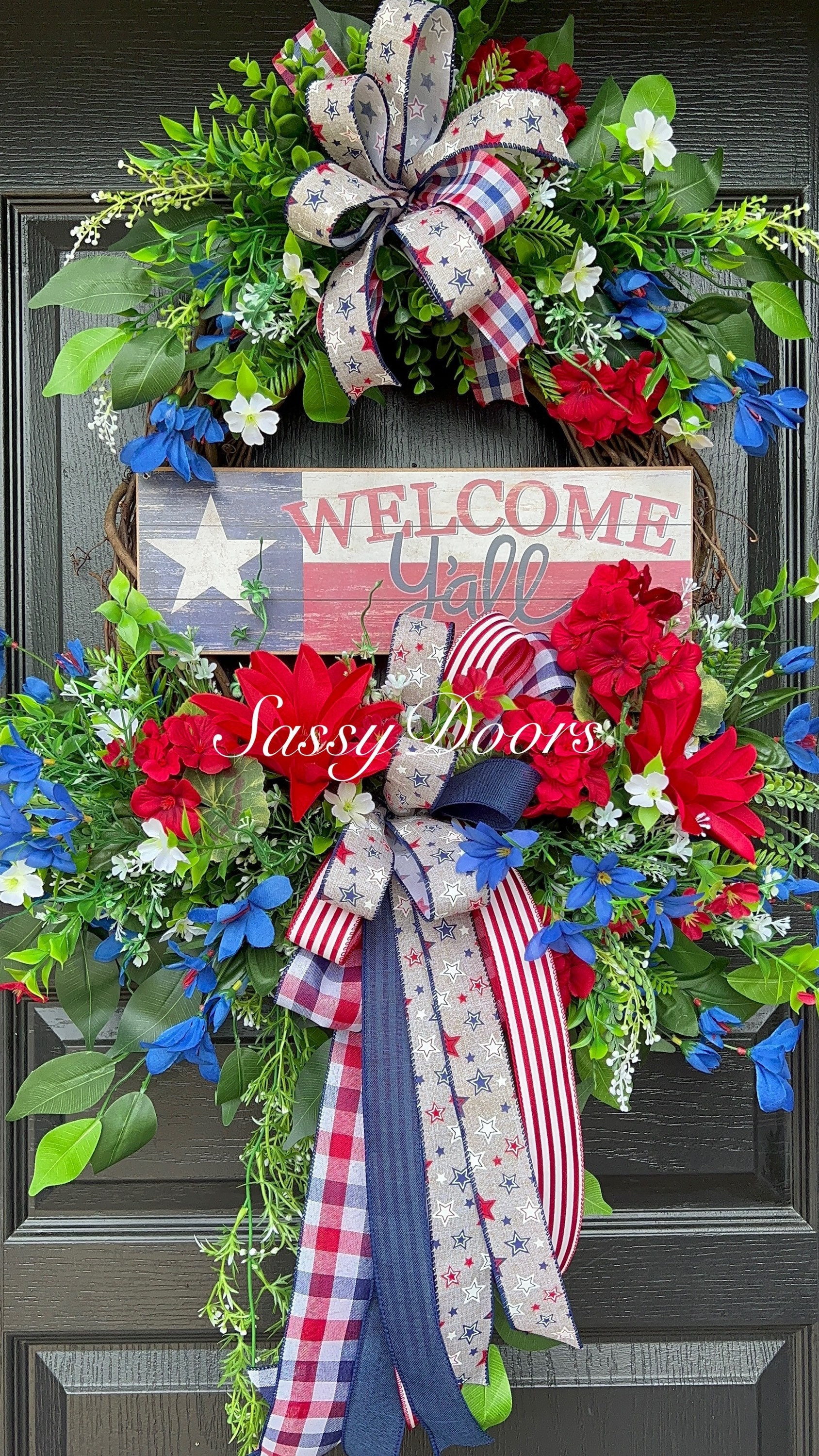 Patriotic Wreath, Y’all Wreath, July4th Summer Wreath, Memorial