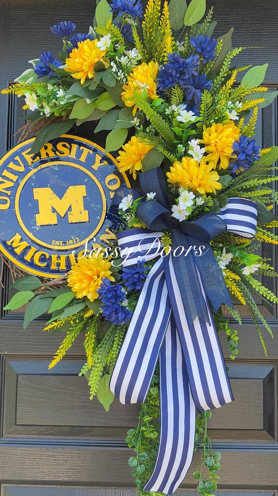 Sports Wreath , College Wreath, Michigan Wreath, University Wreath- Michigan Alumni Wreath