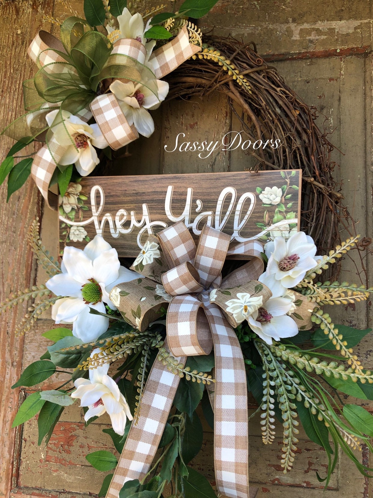 Everyday Wreath Grapevine Wreath Magnolia Wreath For Front