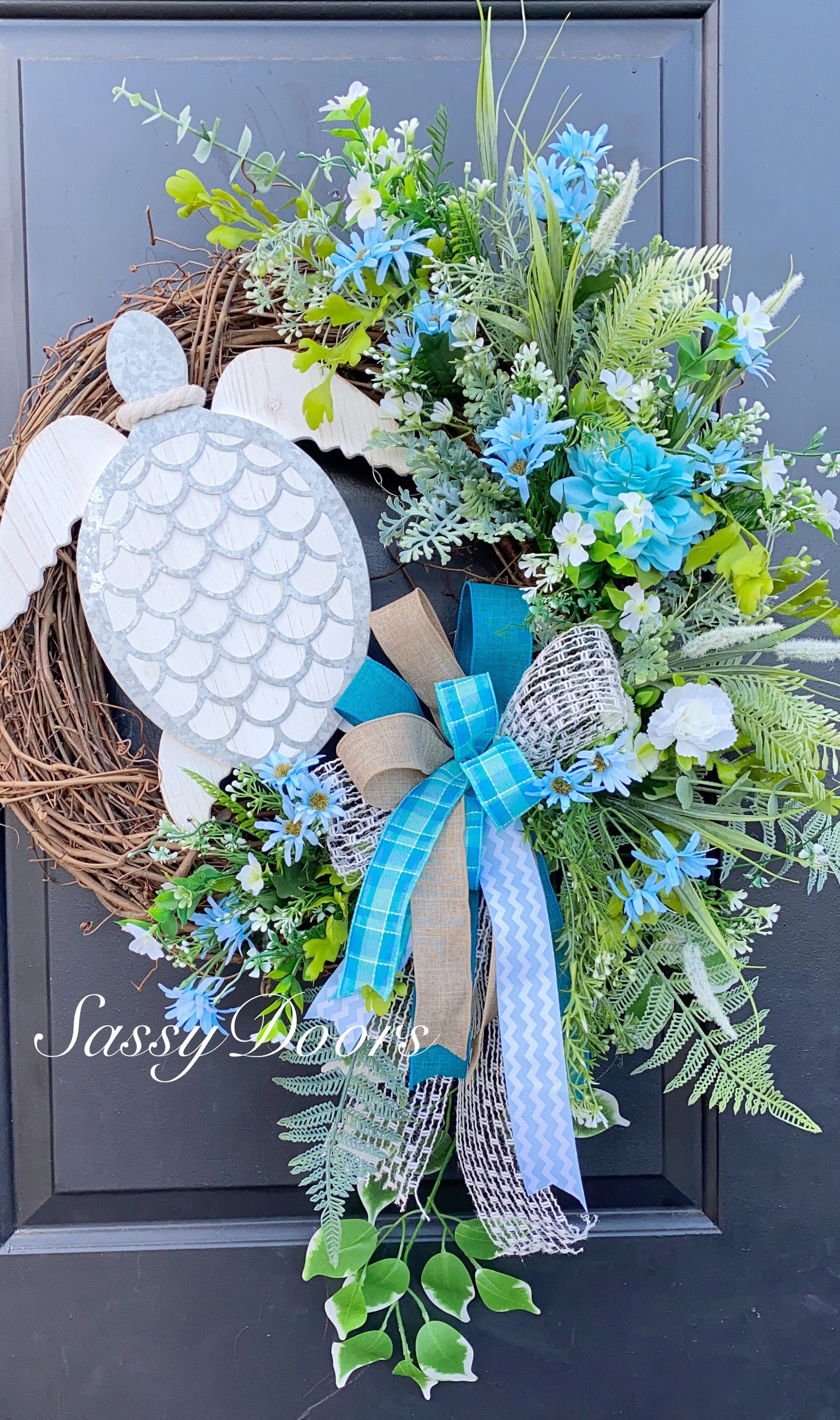 Coastal Wreath, Lighthouse Wreath Grapevine Wreath, Wreath For Front