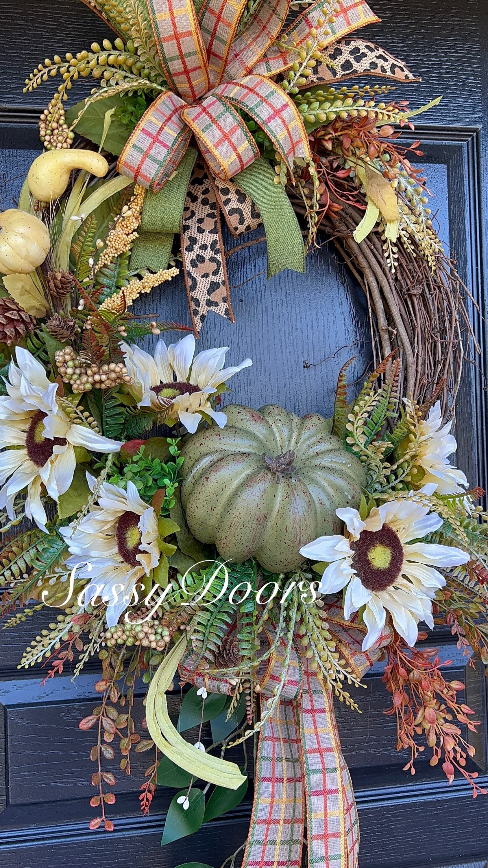 Sunflower Wreaths, Wreath With Sunflowers, Front Door Wreath, Sassy ...