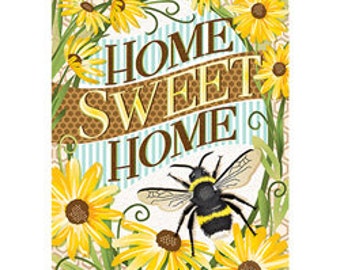 Bumble Bee Garden Flag-, Summer Bee Flag, Summer Garden Flag, Double Sided Flag