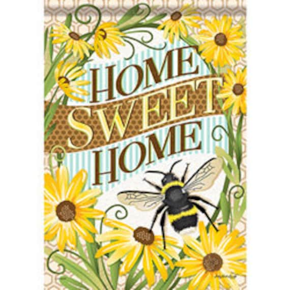 Bumble Bee Garden Flag-, Summer Bee Flag, Summer Garden Flag, Double Sided Flag