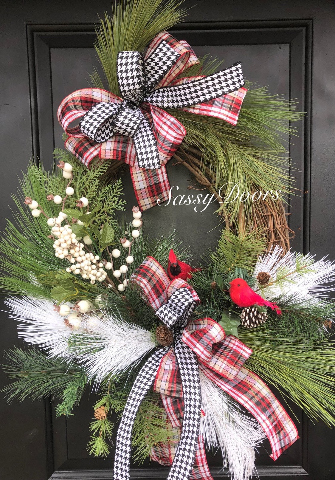 Red Cardinal Wreath, Woodland Wreath, Country Wreath, Winter Cardinal