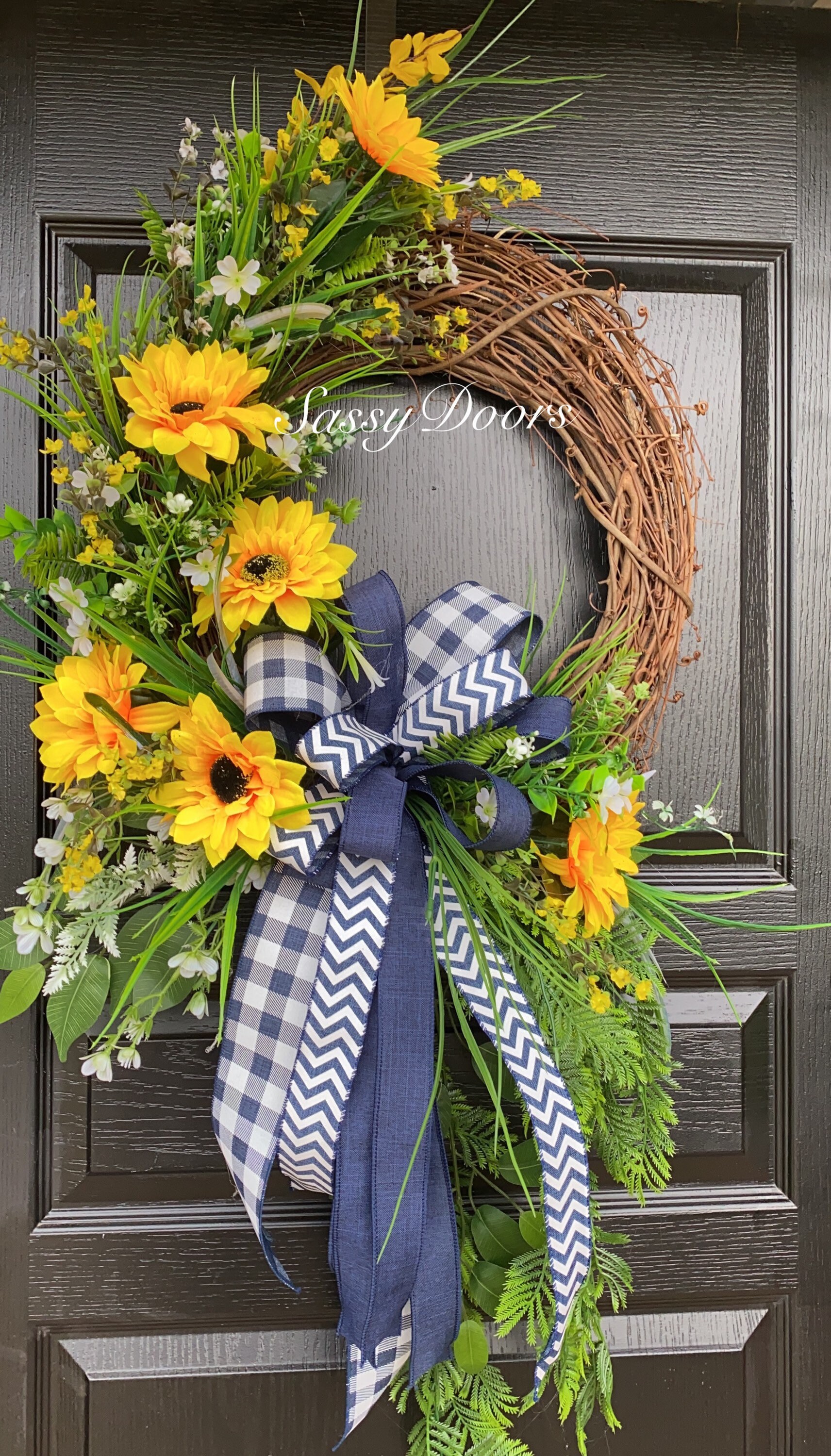 Sunflower wreaths wreath with sunflowers spring and summer front door Sunflower wreaths wreath with sunflowers spring and summer front door