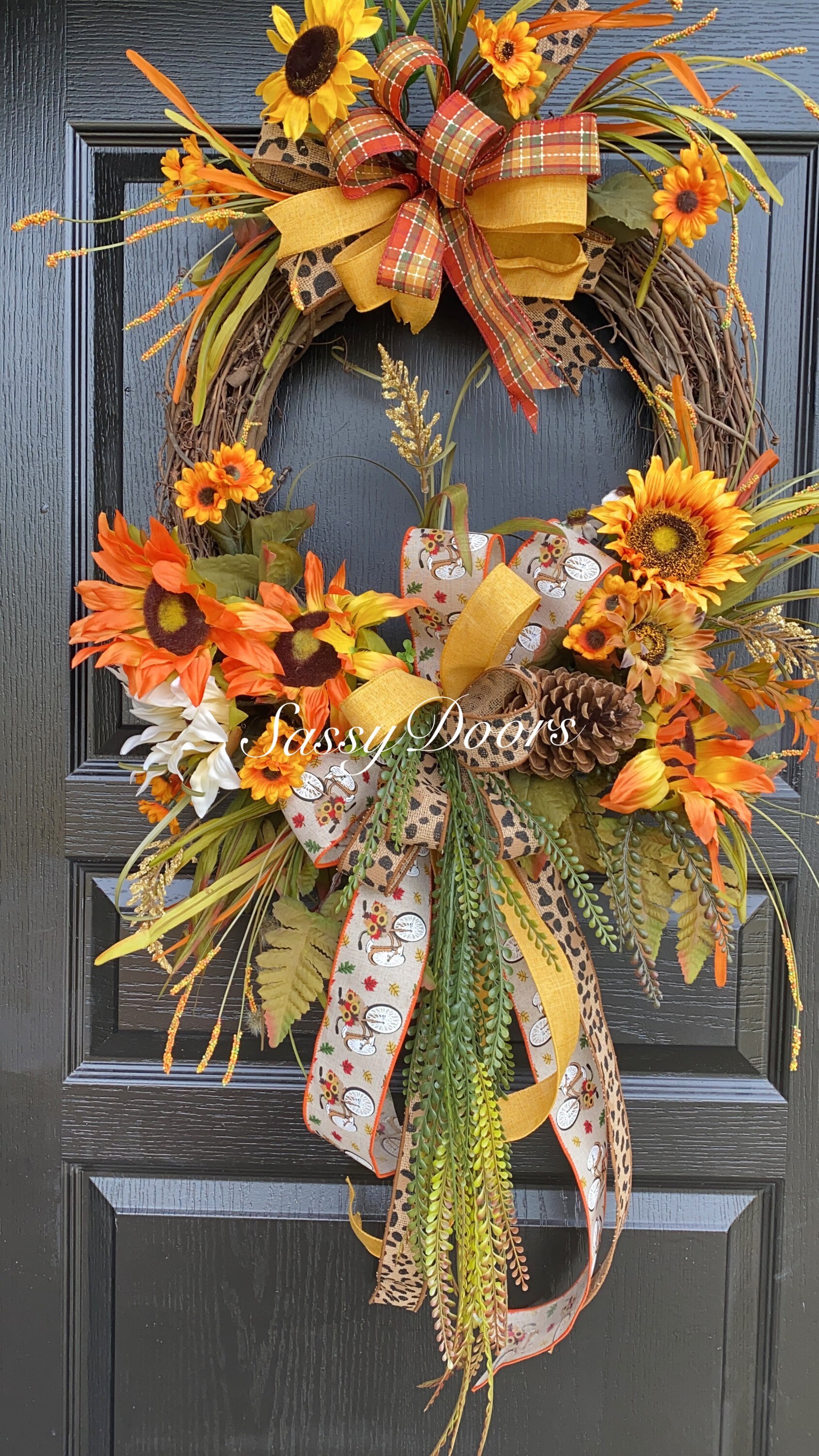 Fall Grapevine Wreath for Front Door Autumn Grapevine -   Fall  grapevine wreaths, Fall grapevine, Wreaths for front door