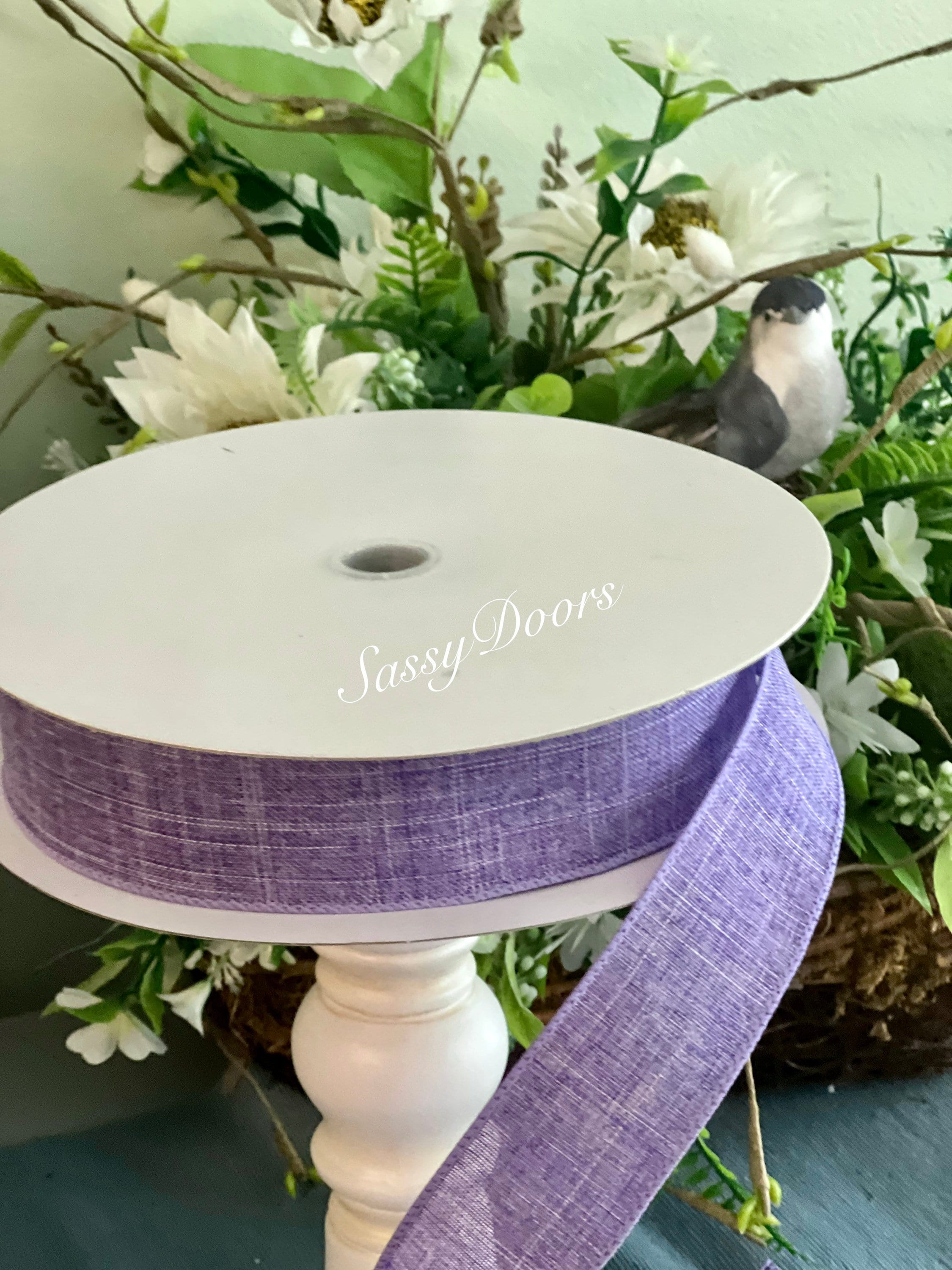 Periwinkle Purple Ribbon, Periwinkle Wired Ribbon, 1.5 inch Ribbon, 10