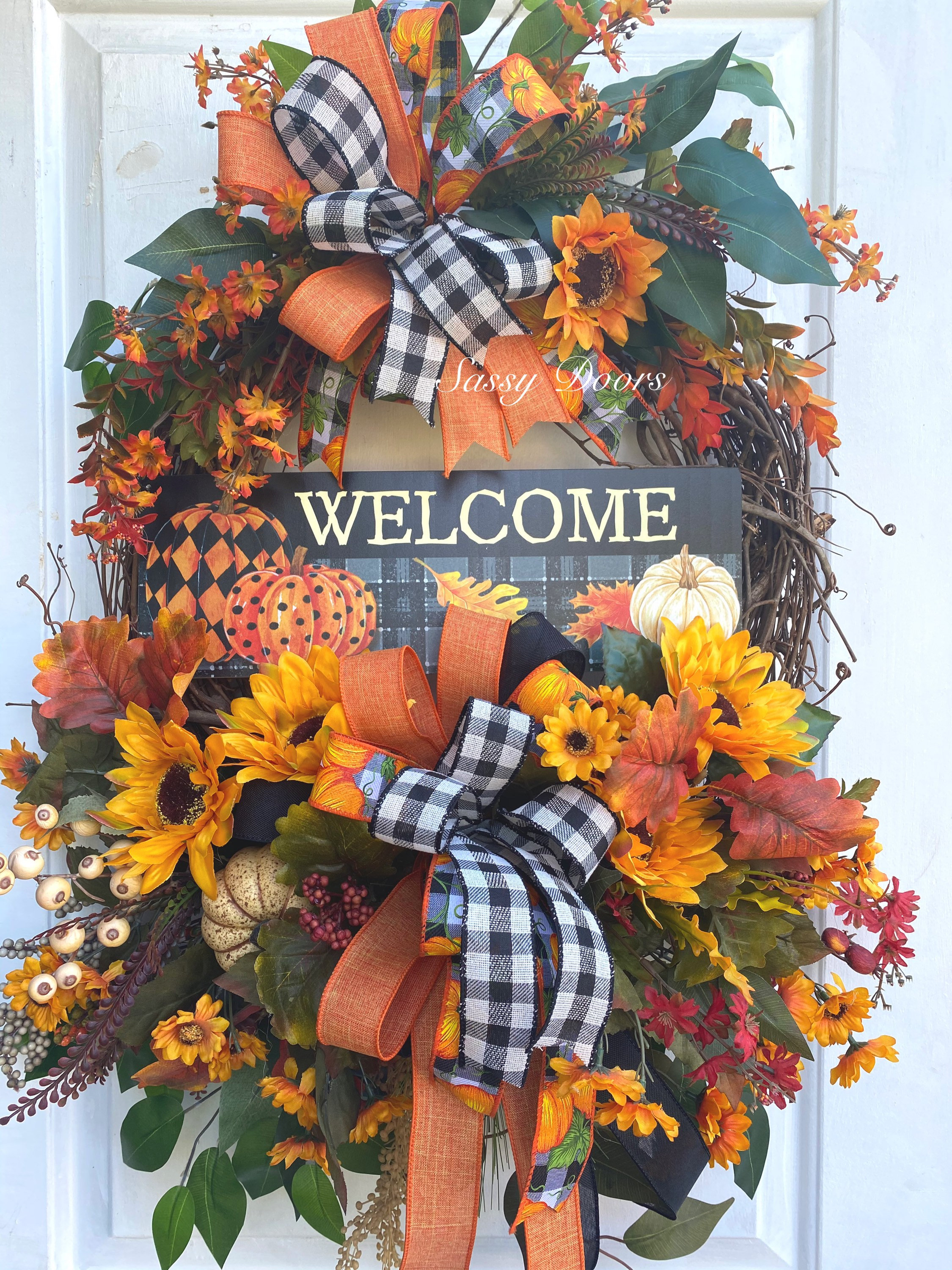 Welcome Fall Grapevine Wreath