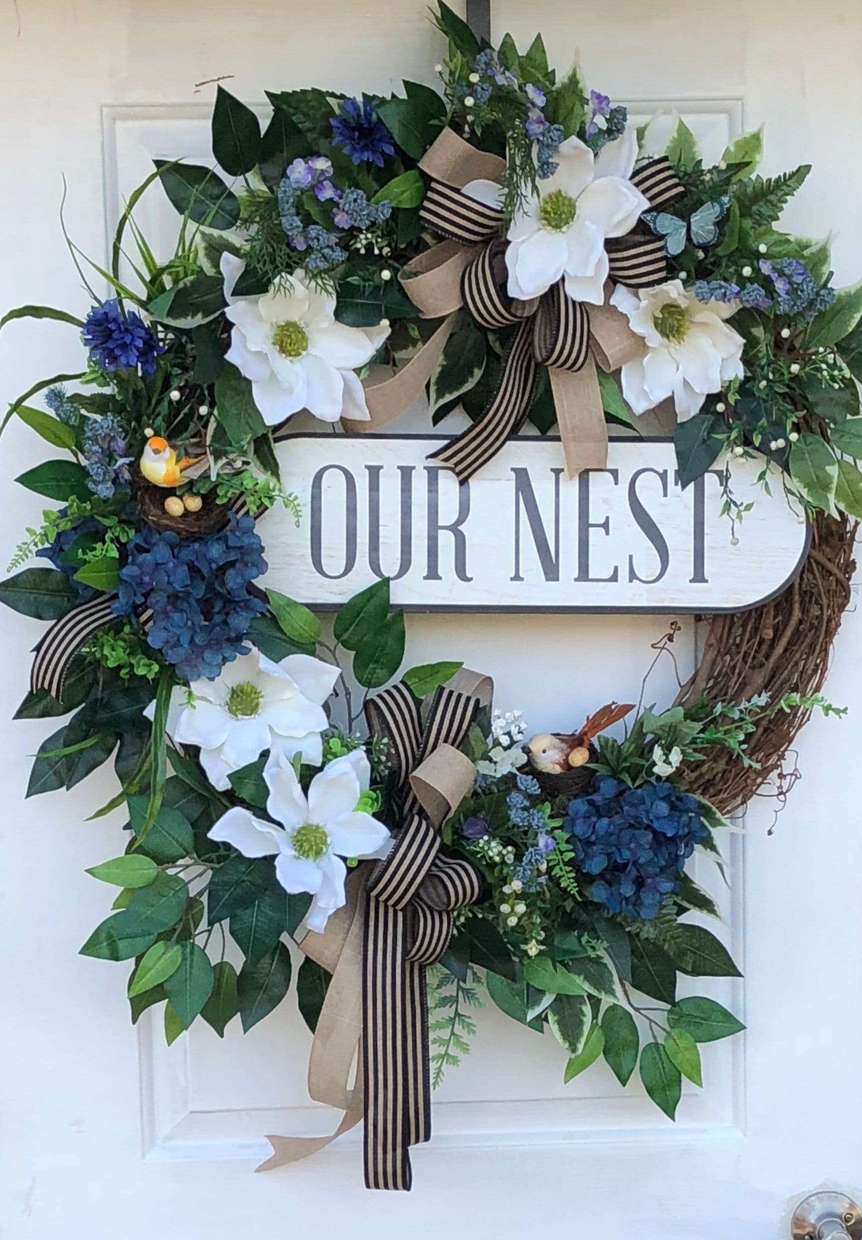 Everyday Wreath, Grapevine Wreath, Magnolia Wreath, Front Door Wreath