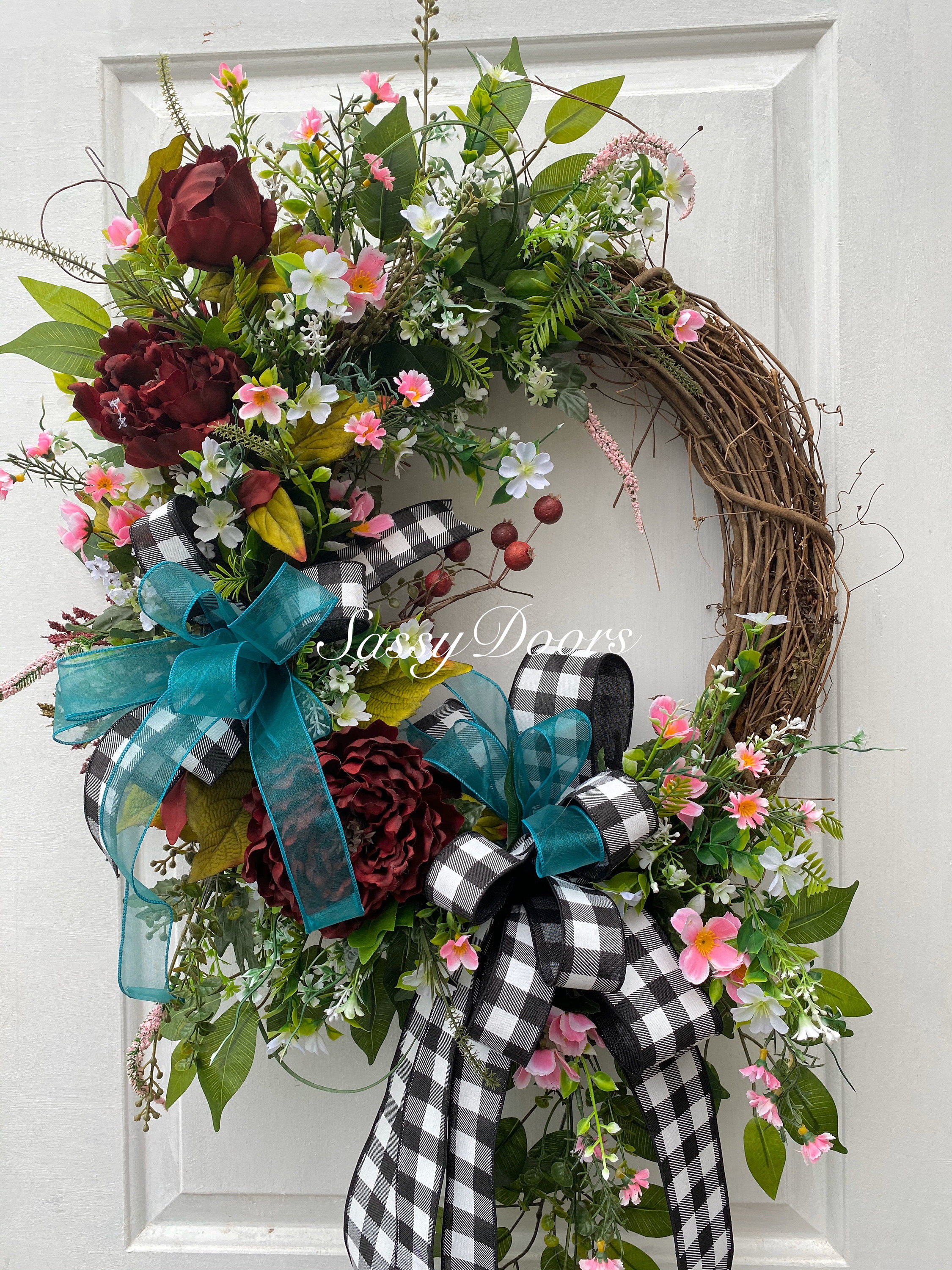 Everyday Wreath, Grapevine Wreath, Front Door Wreath, Sassy Doors Wreath