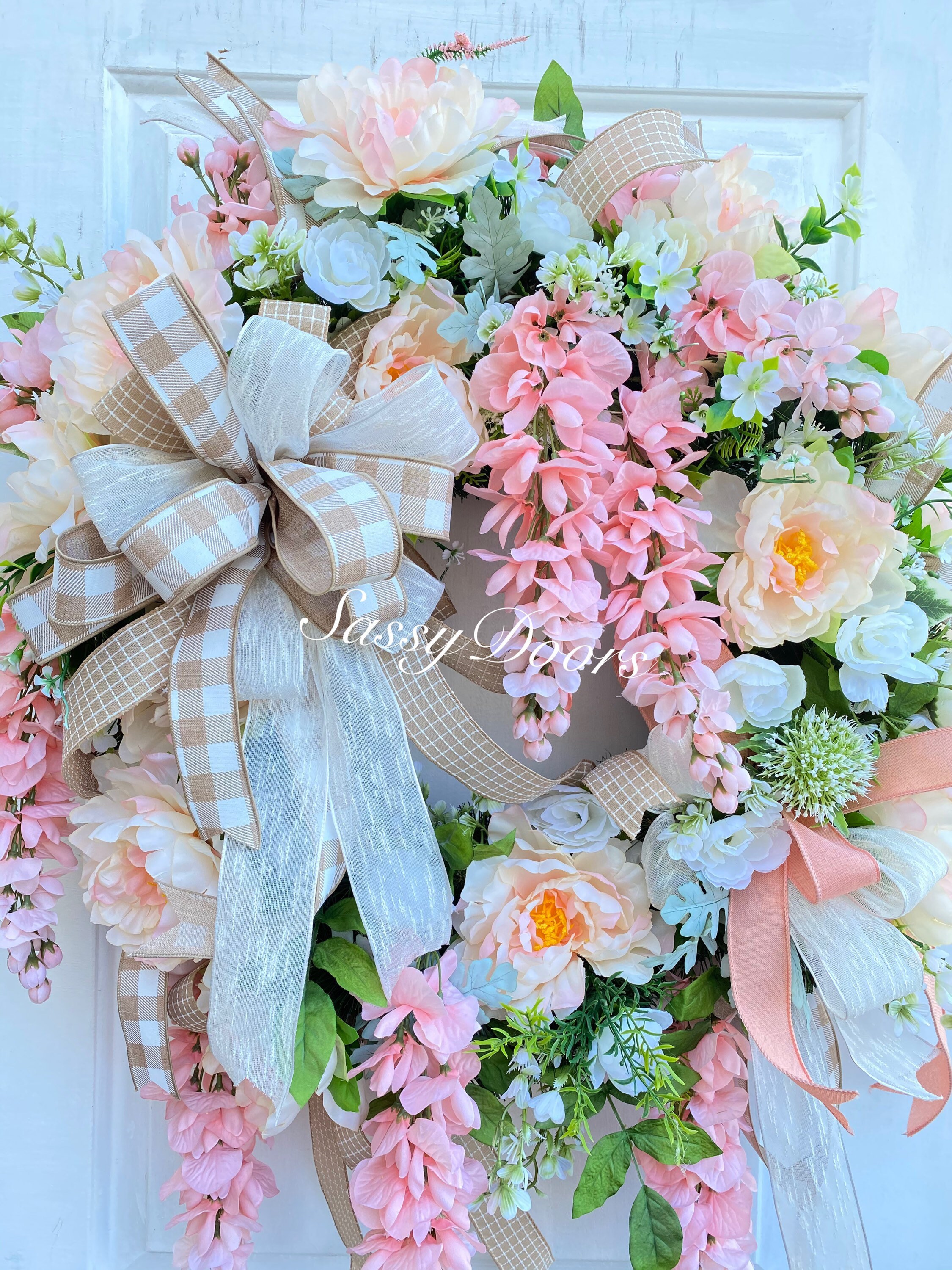 Spring Wreath, Mother’s Day Wreath, Sassy Doors Wreath,Spring Front