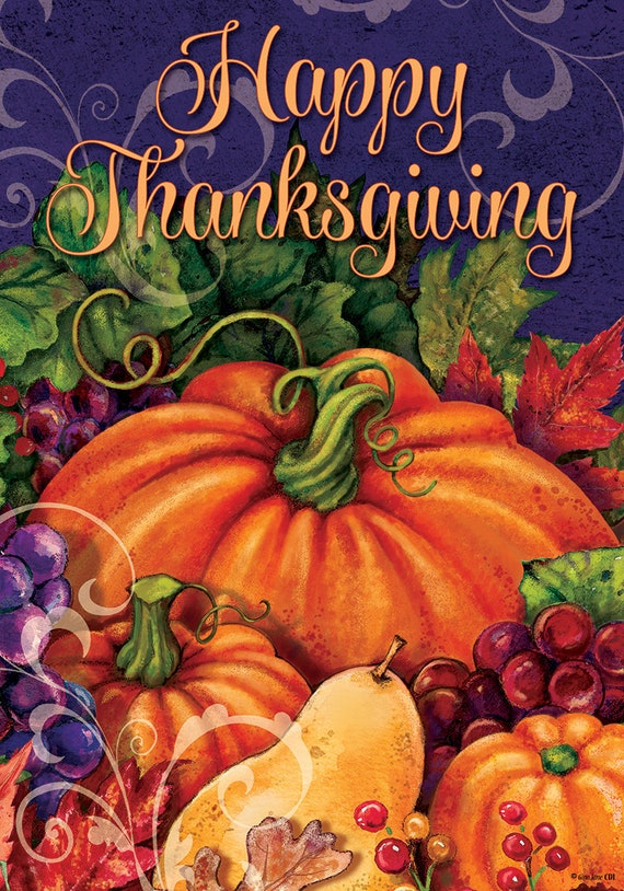 Last One! Thanksgiving Flag, Fall Flag, Garden Flag, Pumpkin Garden Flag