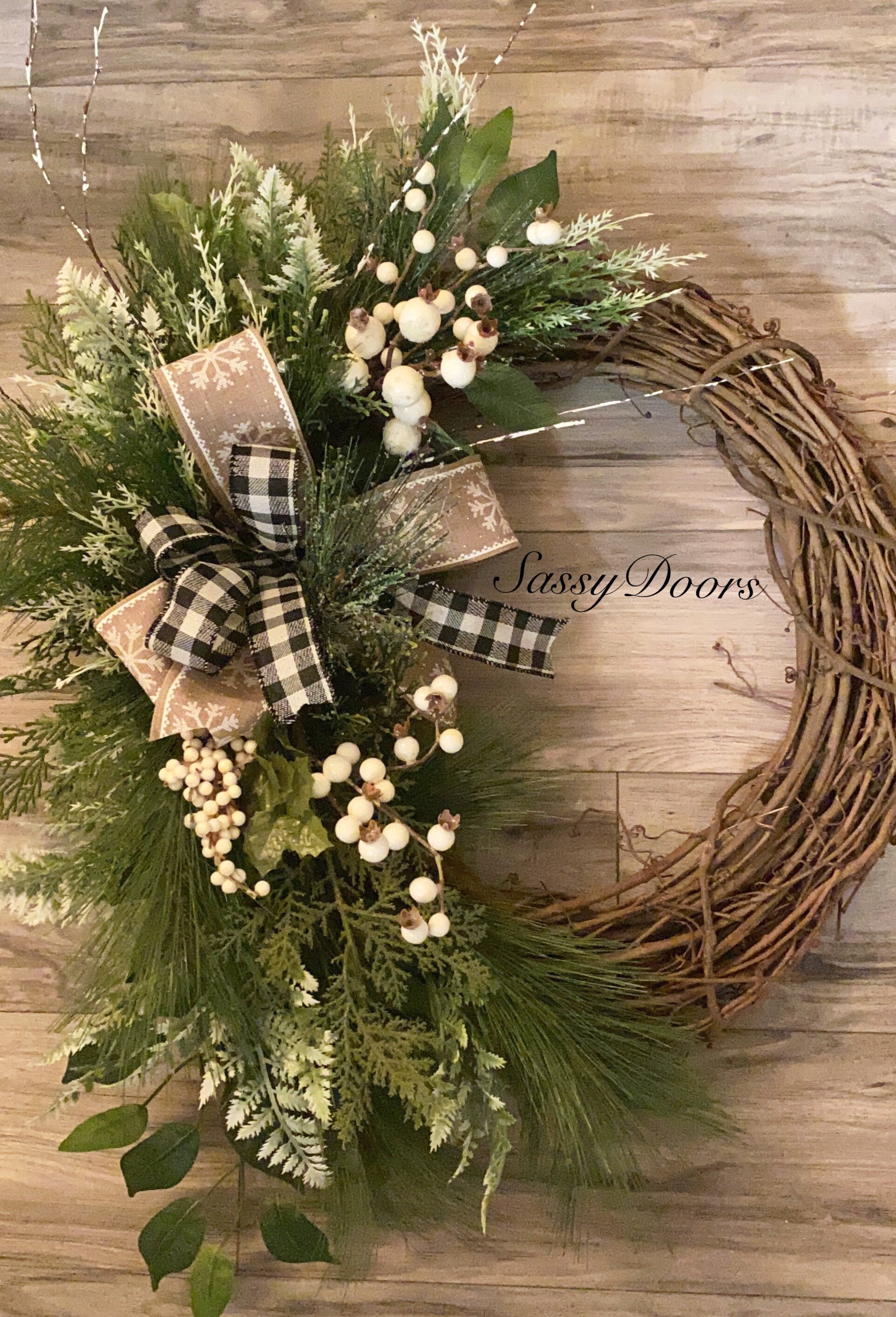 Woodland Winter Wreath Front Door Winter Wreath Winter Wreath