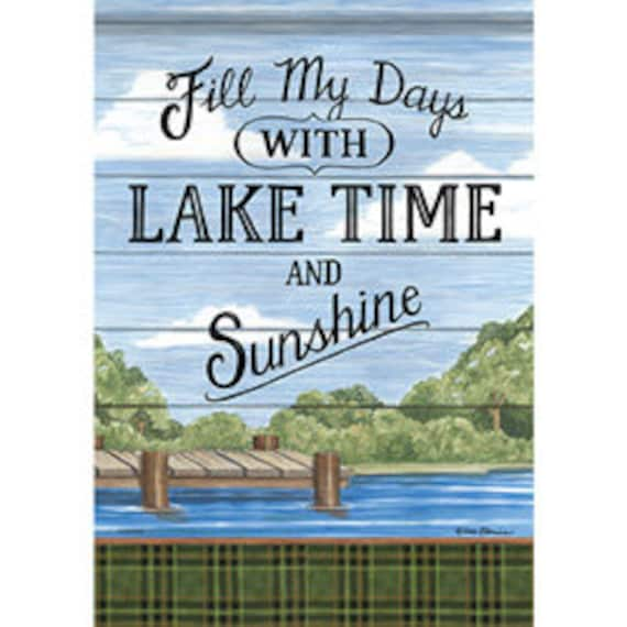 Lake Garden Flag- River Flag, Lake Time Flag, Double Sided